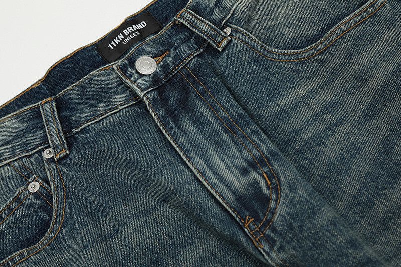 Jean American retro pleated straight leg jeans Size US 32 / EU 48 - 4 Thumbnail
