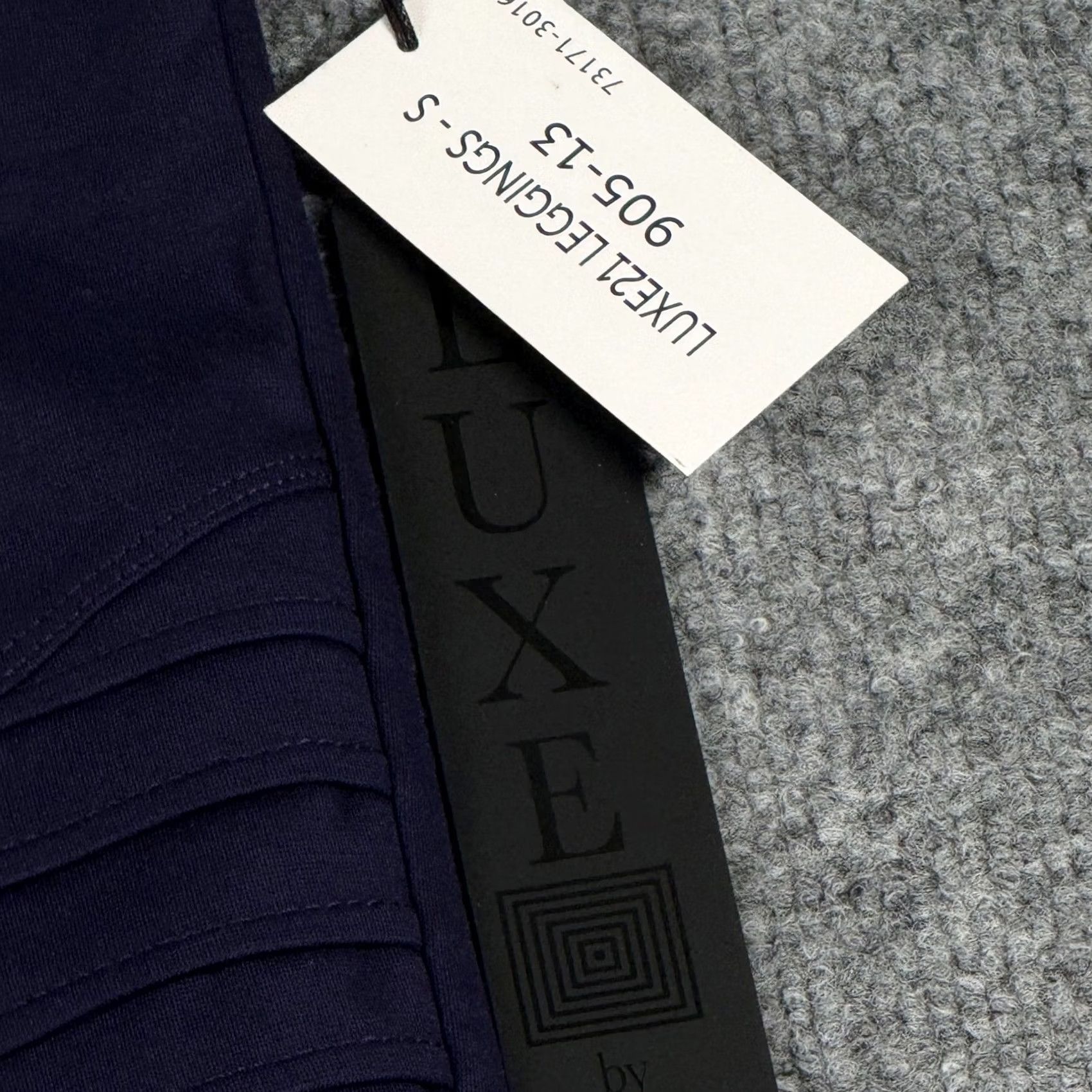 Vintage LuLaRoe Luxe Moto Leggings Navy Blue Ankle Women S High Rise Mid Ribbed Jersey Yoga Gym Activewear Size 28" / US 6 / IT 42 - 4 Thumbnail