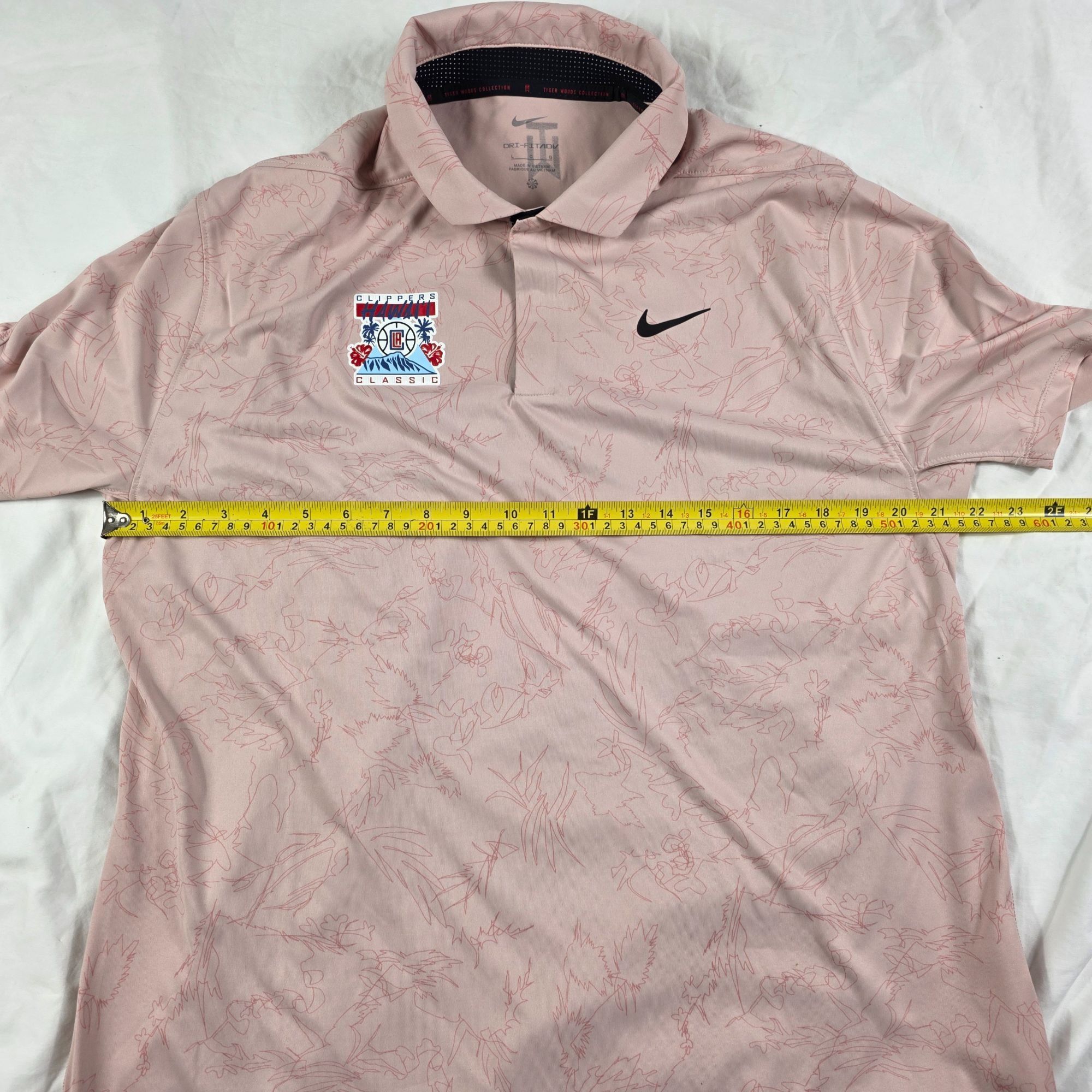 Nike × Tiger Woods Nike Tiger Woods Mens Size Large Pink Polo Shirt Hawaii Clip Size US L / EU 52-54 / 3 - 8 Thumbnail