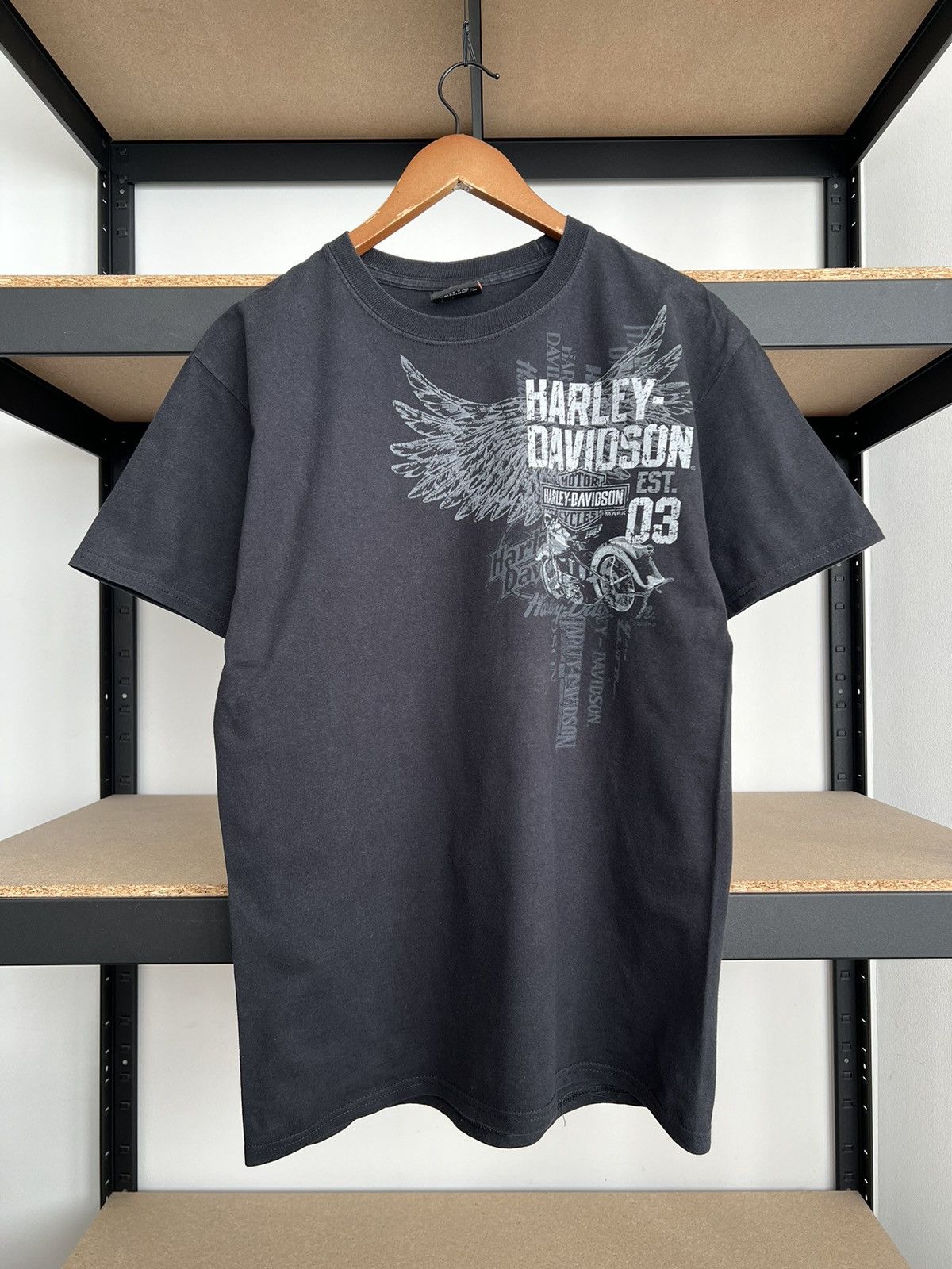 Harley Davidson Vintage 2011 Harley Davidson Las Vegas Skull Y2k T-shirt Size US M / EU 48-50 / 2 - 2 Thumbnail