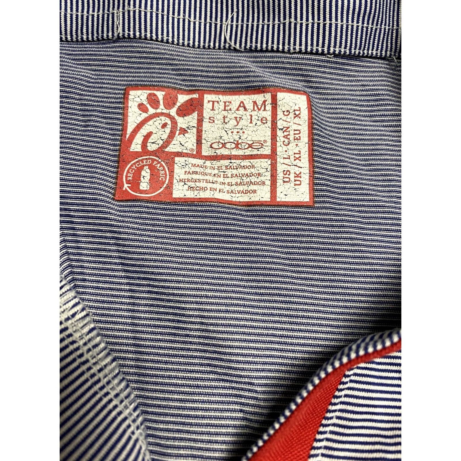 Vintage CHICKFILA Shirts Employee LOT OF 2 Gray Striped Womens Polo Uniform Oobe Large Size L / US 10 / IT 46 - 3 Thumbnail