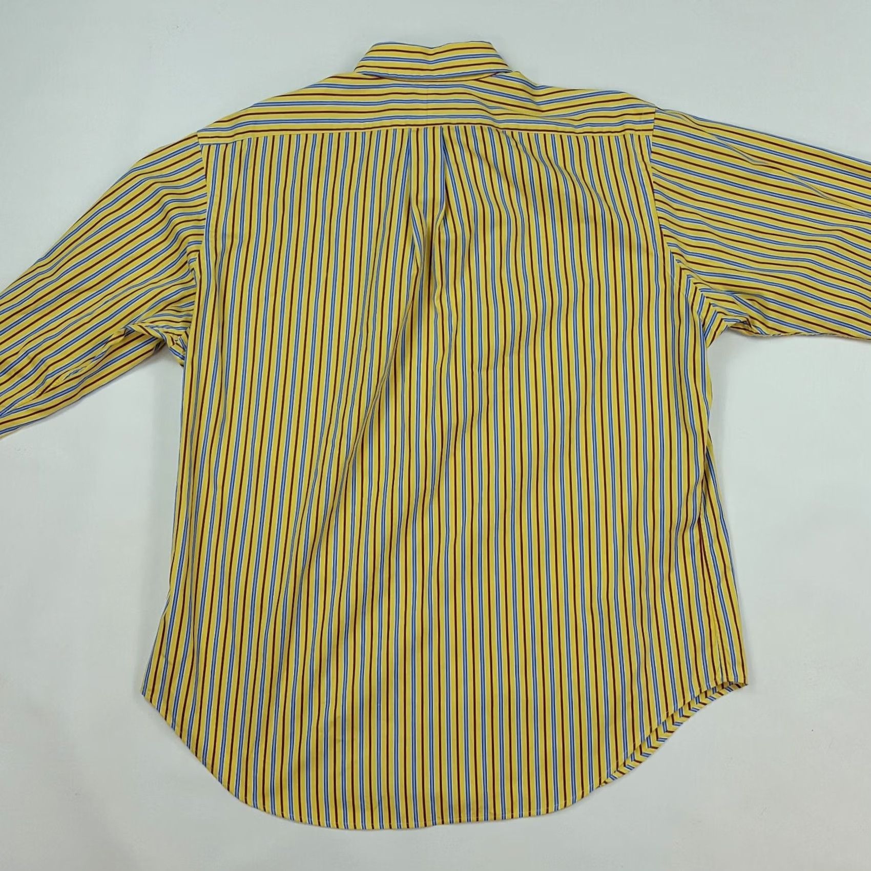 Ralph Lauren VINTAGE Ralph Lauren Yellow Striped Button Up Shirt XL Mens Collared Long Sleeve Classic Fit Size US XL / EU 56 / 4 - 5 Thumbnail
