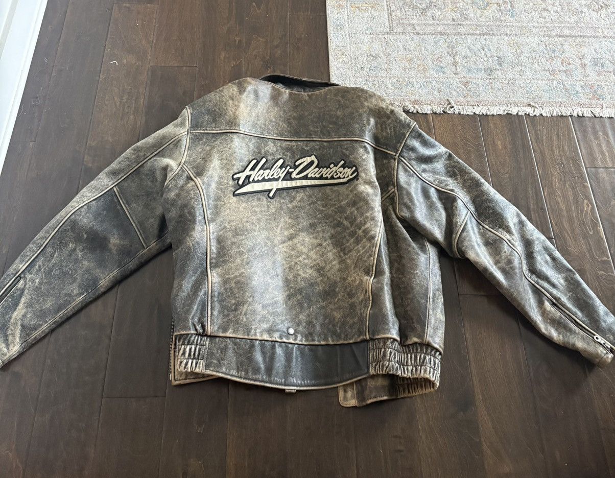 Harley Davidson Vintage Genuine Leather Harley-Davidson Biker Jacket Size US XXL / EU 58 / 5 - 1 Thumbnail