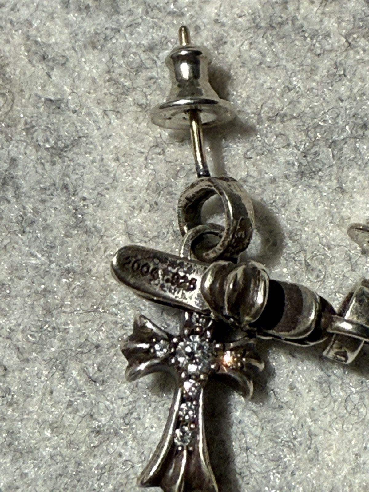 Chrome Hearts Chrome Hearts Diamond Babyfat Earring Silver Size ONE SIZE - 4 Thumbnail