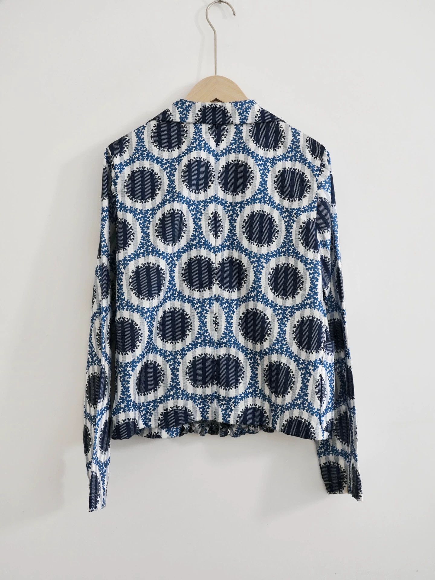 Comme des Garcons Comme des Garçons 98s Layered Lace Collar Blue Wave Print Size S / US 4 / IT 40 - 4 Thumbnail