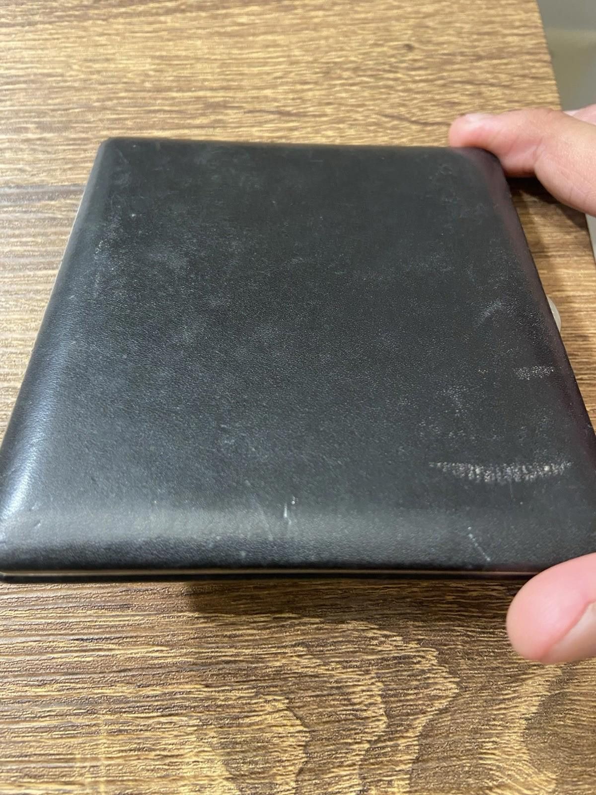 Alfred Dunhill Dunhill Vintage HUGE Logo Black Leather Brass Cigarette Case Size ONE SIZE - 9 Thumbnail