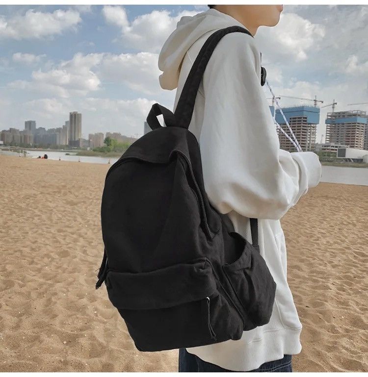 Japanese Brand Solid Color Backpack Size ONE SIZE - 3 Thumbnail