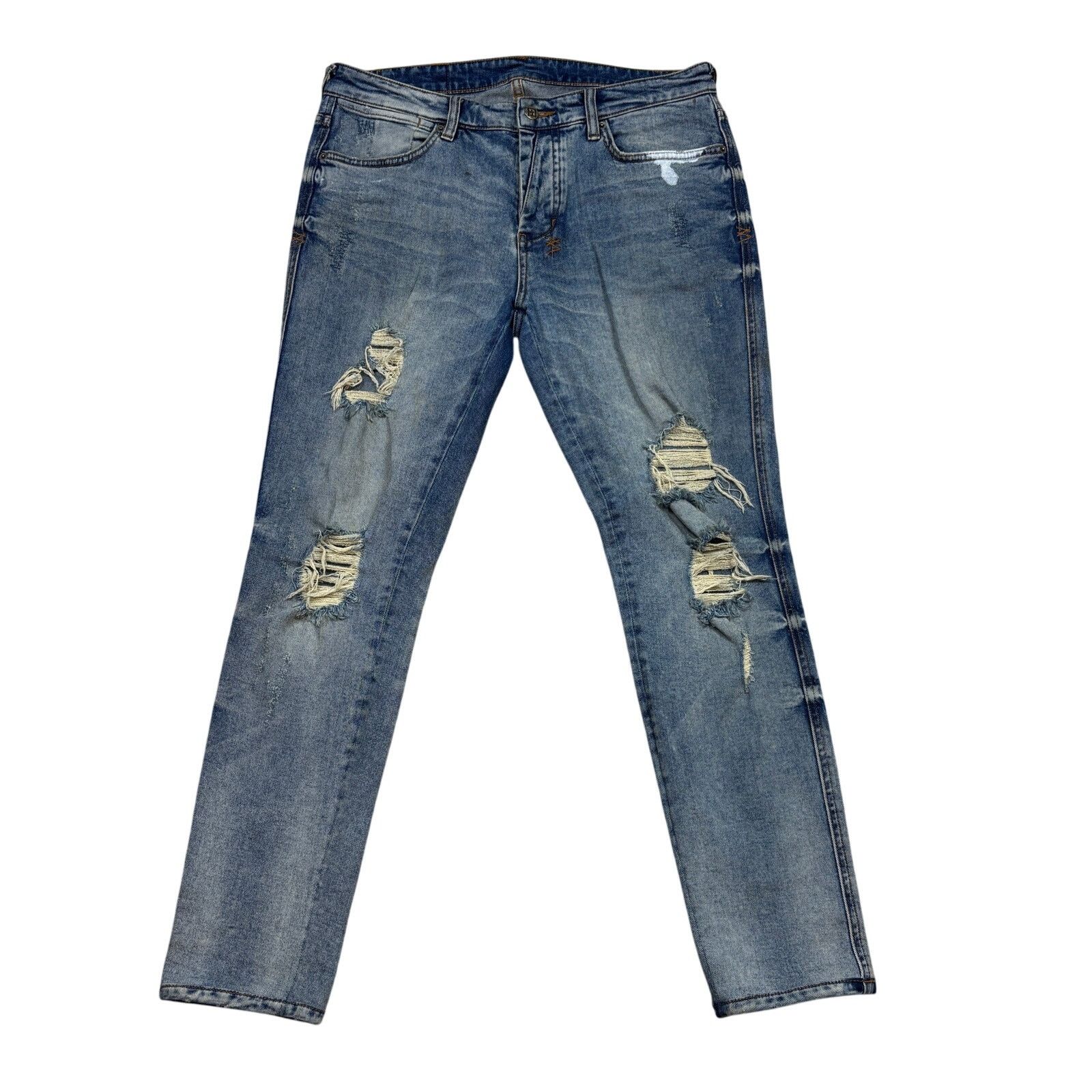 Ksubi Ksubi Van Winkle Dynamite 098 Denim Distressed Jeans 34x29 Size US 34 / EU 50 - 1 Thumbnail