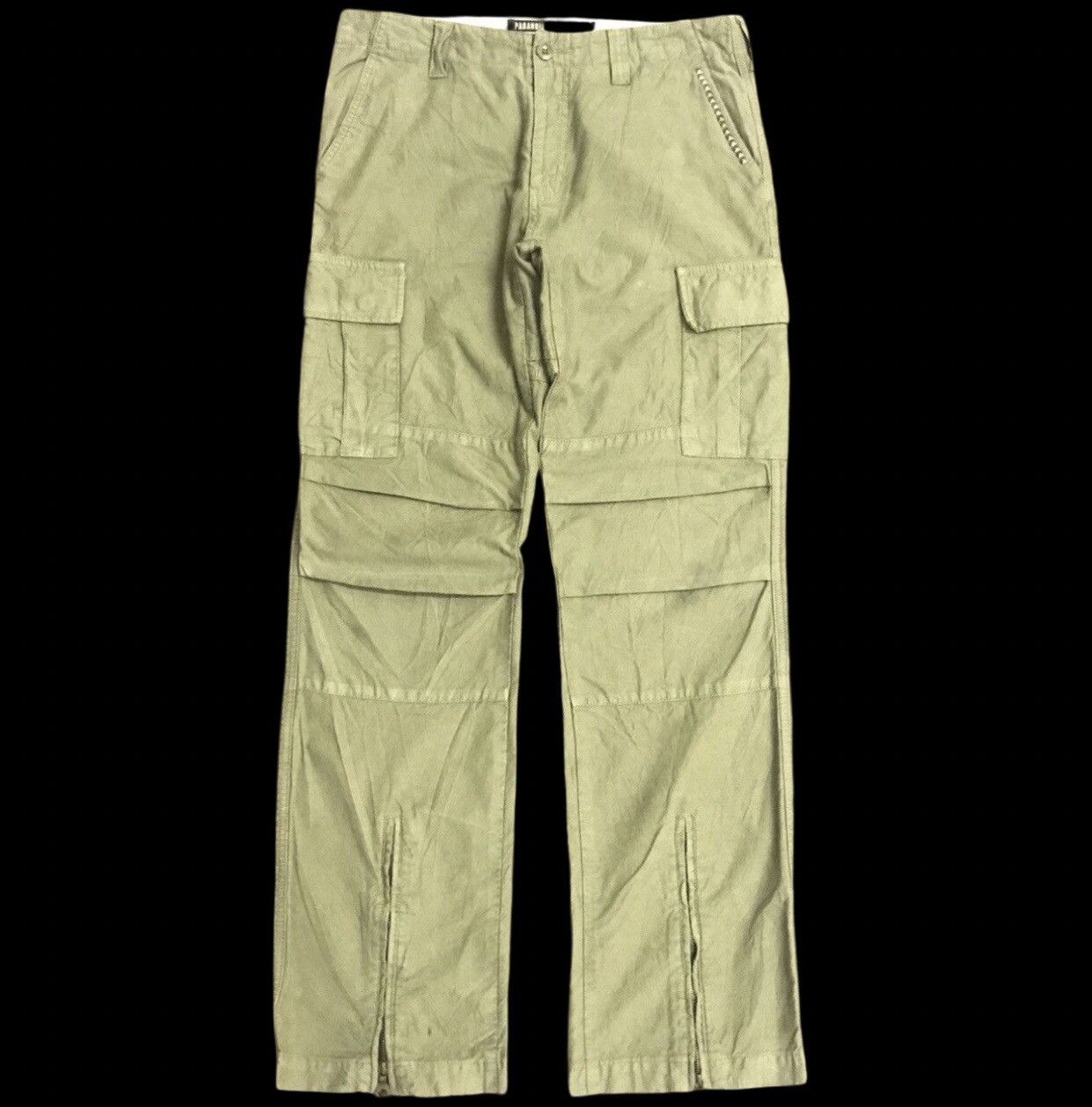 Japanese Brand STREETWEAR PARANOID Military Spiky Cargo Pant Size US 33 - 1 Thumbnail