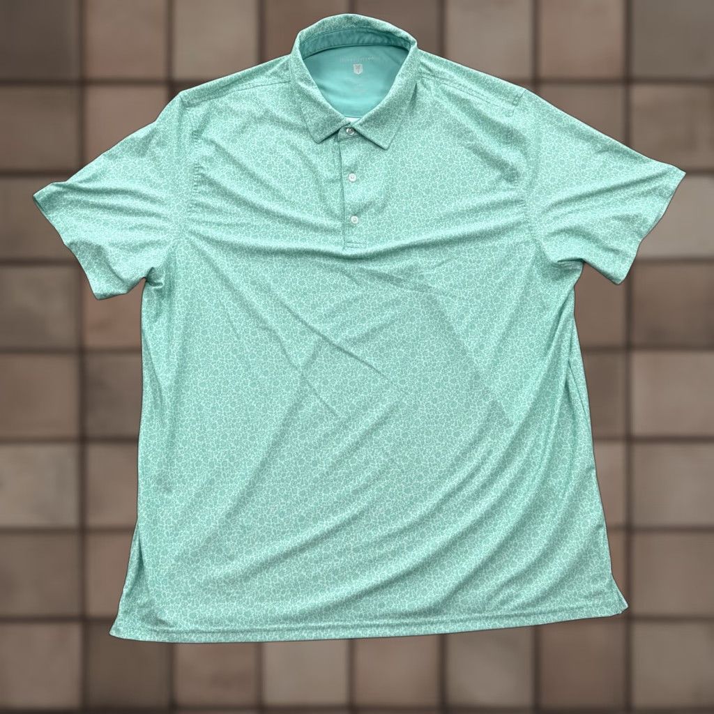 Vintage Hickey Freeman Polo Shirt Men 2XL Green Floral Polyester Golfing Polo Short Sleeve Logo Breathable Casual Activewear Shirt Mens Size US XXL / EU 58 / 5 - 1 Thumbnail
