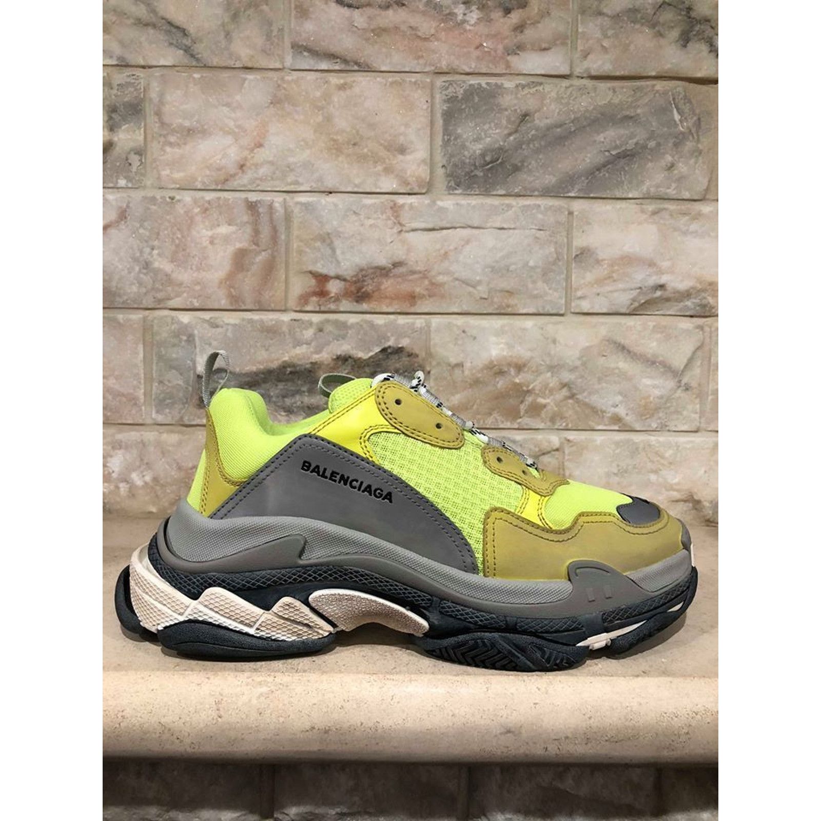 Balenciaga Balenciaga Triple S Sneaker Neon Yellow Grey Speed Size US 10 / EU 43 - 5 Thumbnail