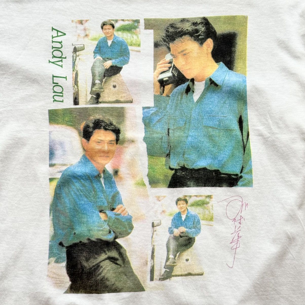 Band Tees 80-90s Andy Lau Sign Big Logo Vintage T-Shirt Tee Y2K Size US L / EU 52-54 / 3 - 2 Thumbnail