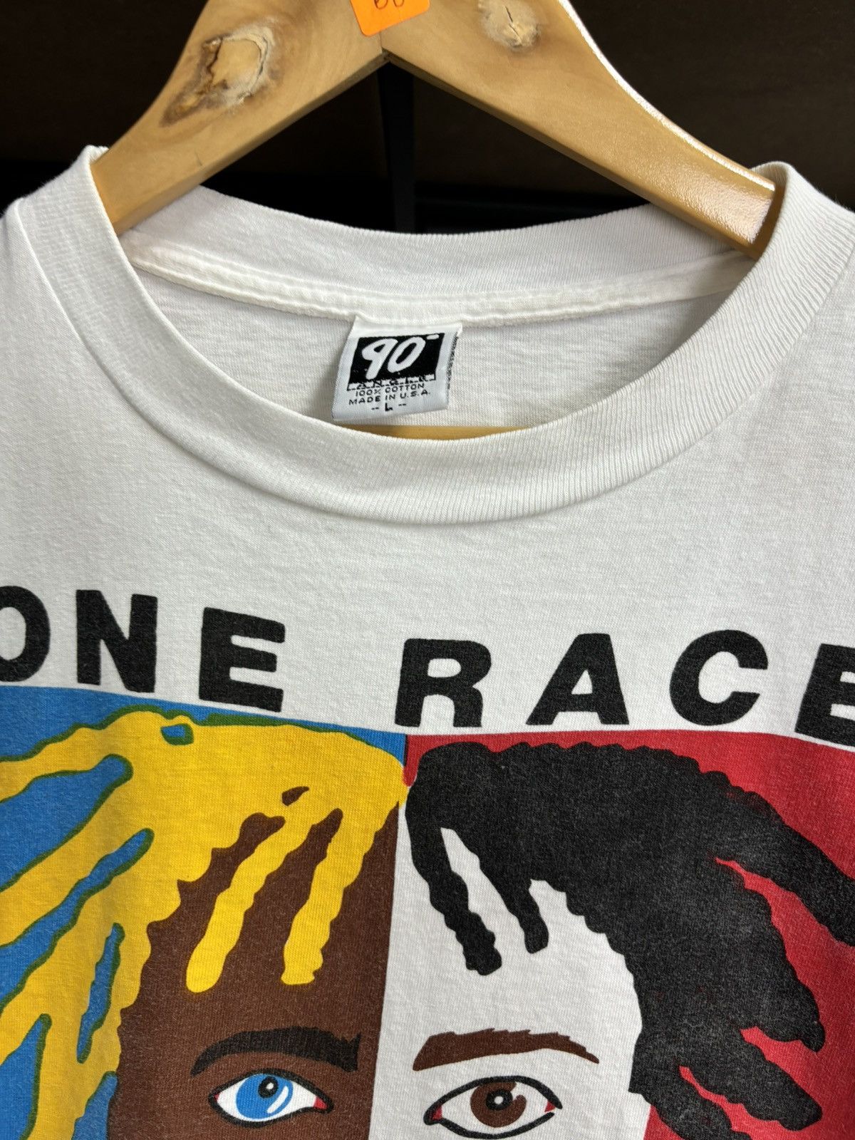 Vintage VERY RARE! Vintage 90’s One Race Human Promo AntiRacism Size US L / EU 52-54 / 3 - 7 Thumbnail