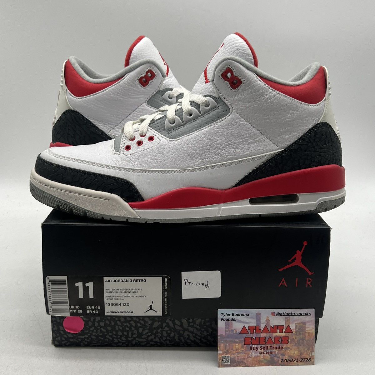 Jordan Brand Air Jordan 3 fire red Size US 11 / EU 44 - 1 Thumbnail