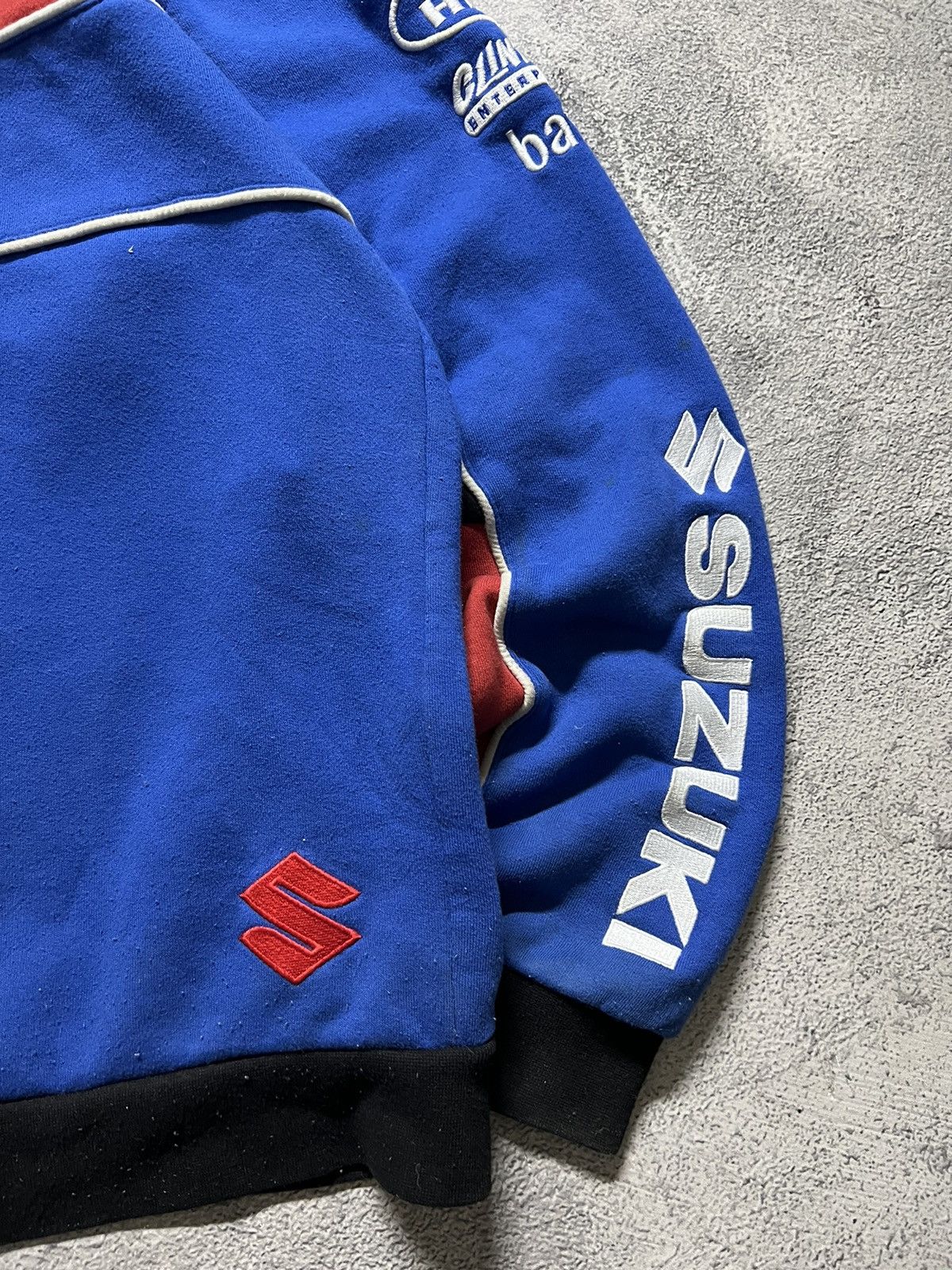 Vintage Vintage Y2k Suzuki GSX 💙 Racing Zip Hoodie 00’s Size US XXL / EU 58 / 5 - 15 Thumbnail
