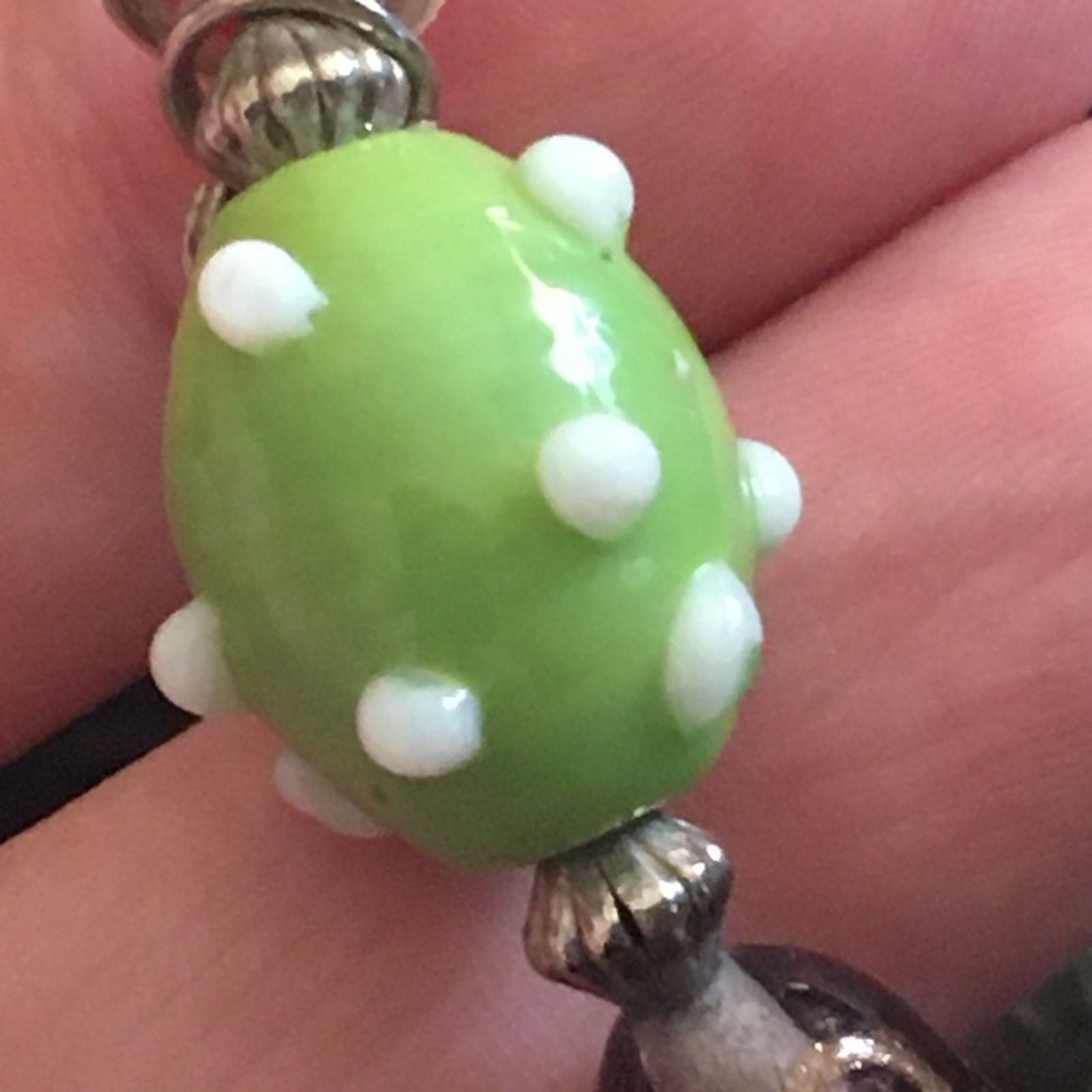 Jewelry Danforth Pewterers handmade glass beaded bracelet Size ONE SIZE - 11 Thumbnail