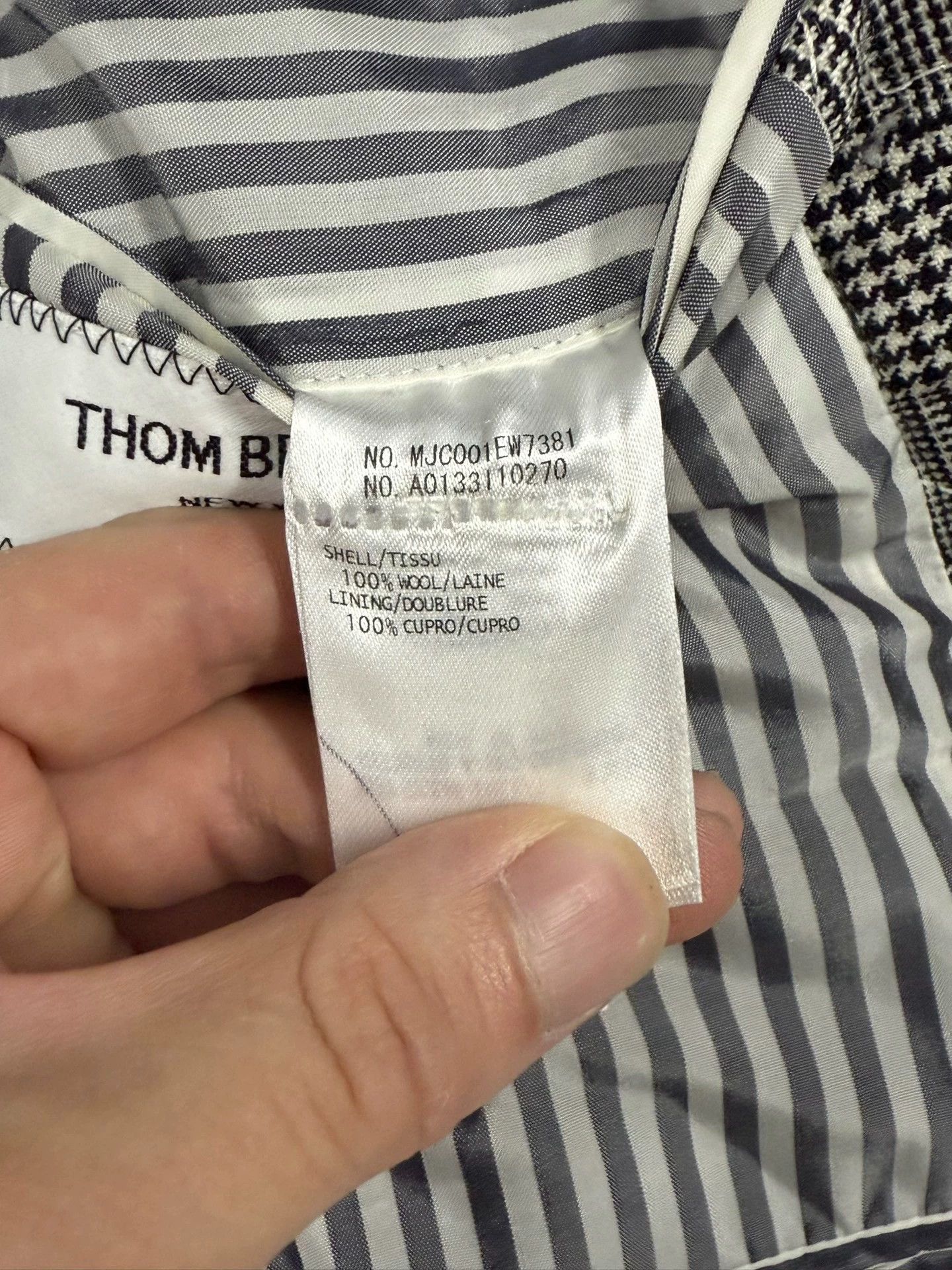 Thom Browne Thom Browne Prince Check Embossed Jacket Mid Grey 0 Size XS / US 0-2 / IT 36-38 - 5 Thumbnail