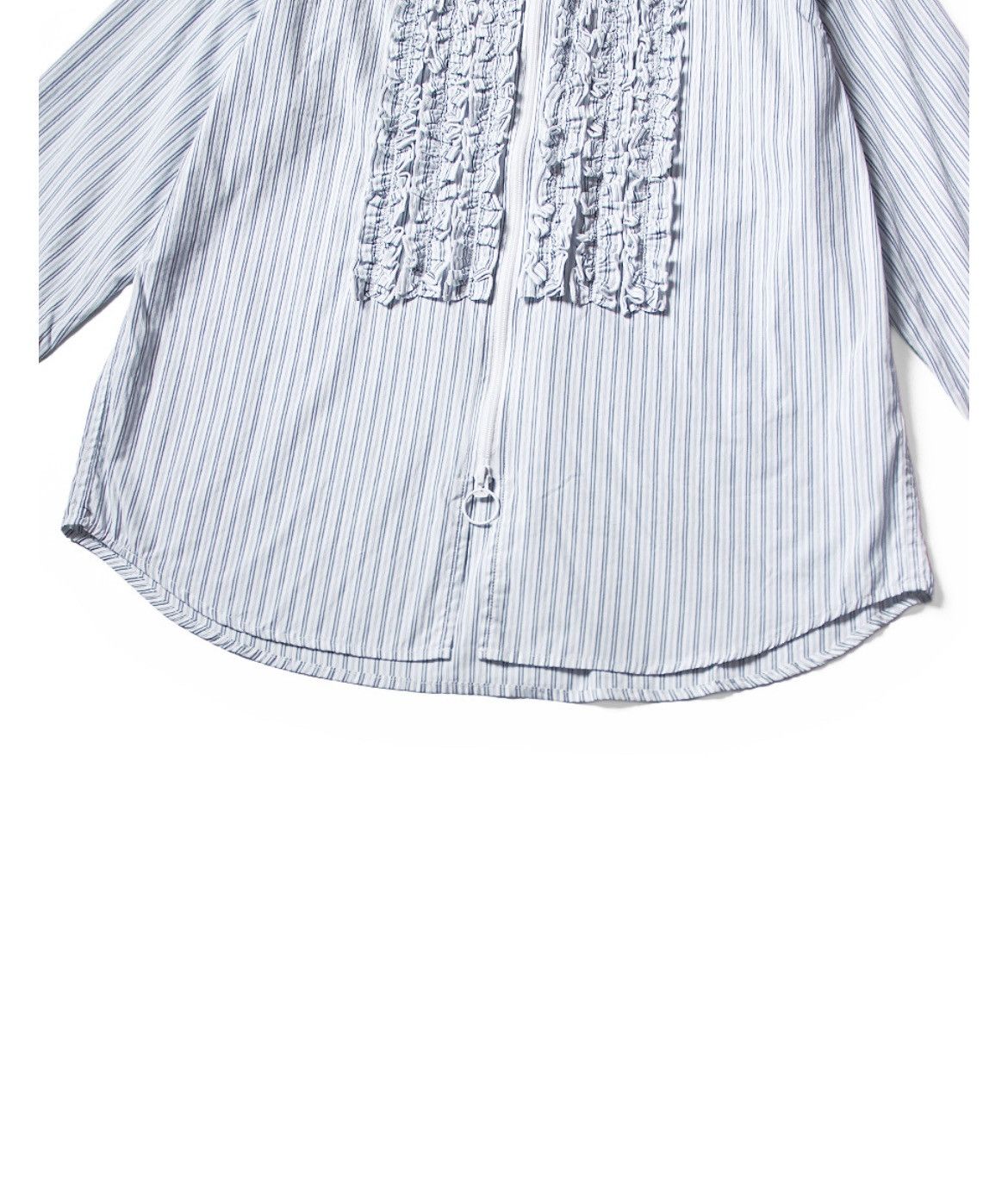 Kapital Kapital Cotton Stripe ZIPPER Ruffle Shirt Size US M / EU 48-50 / 2 - 8 Thumbnail