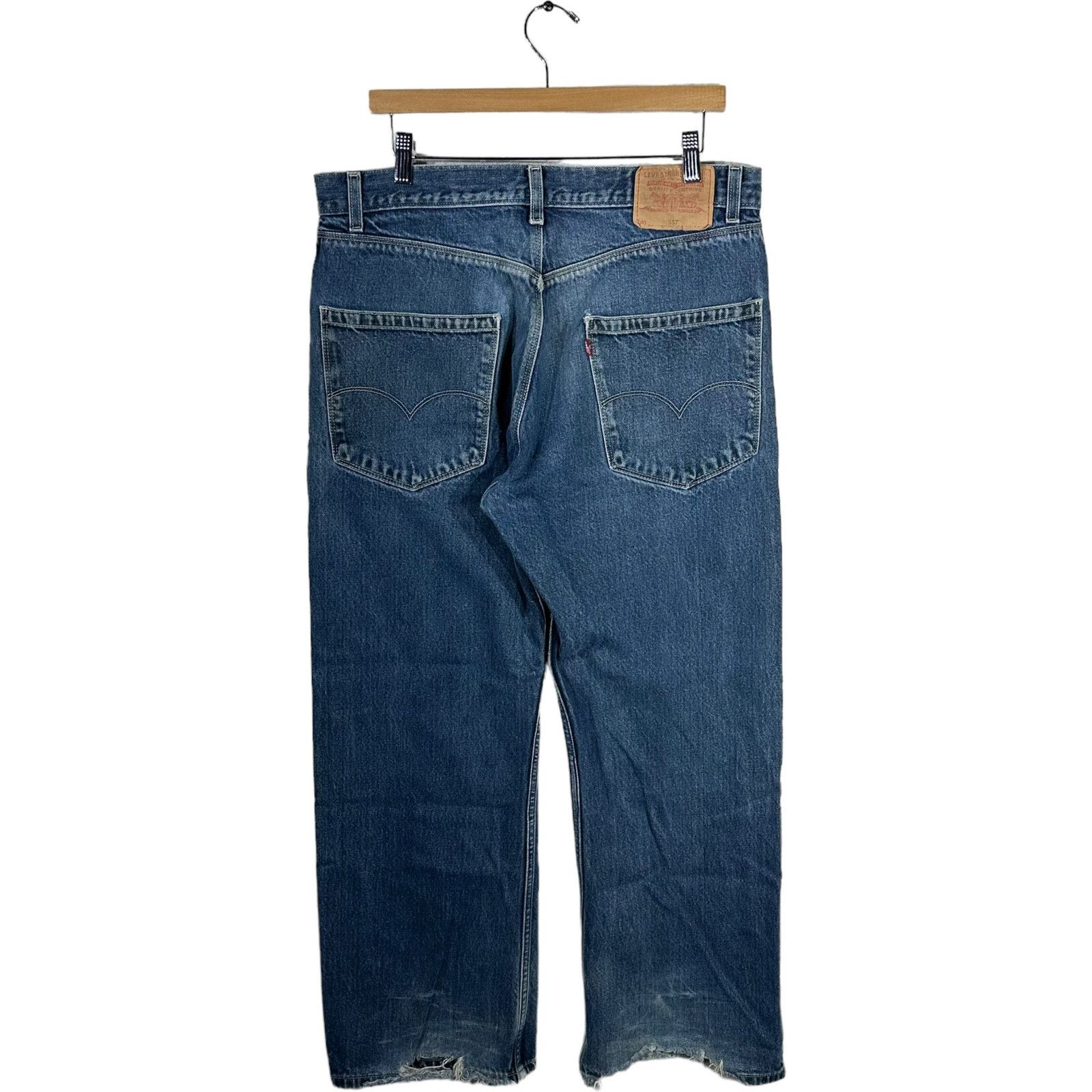 Vintage Copy of Vintage Levi's 557 Distressed Jeans Size US 36 / EU 52 - 3 Thumbnail