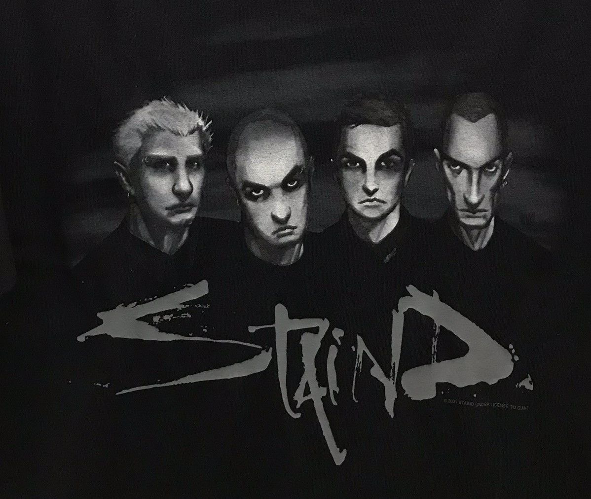 Band Tees Vintage Y2k Staind Men's Band Art Black Short Sleeve Size US L / EU 52-54 / 3 - 3 Thumbnail