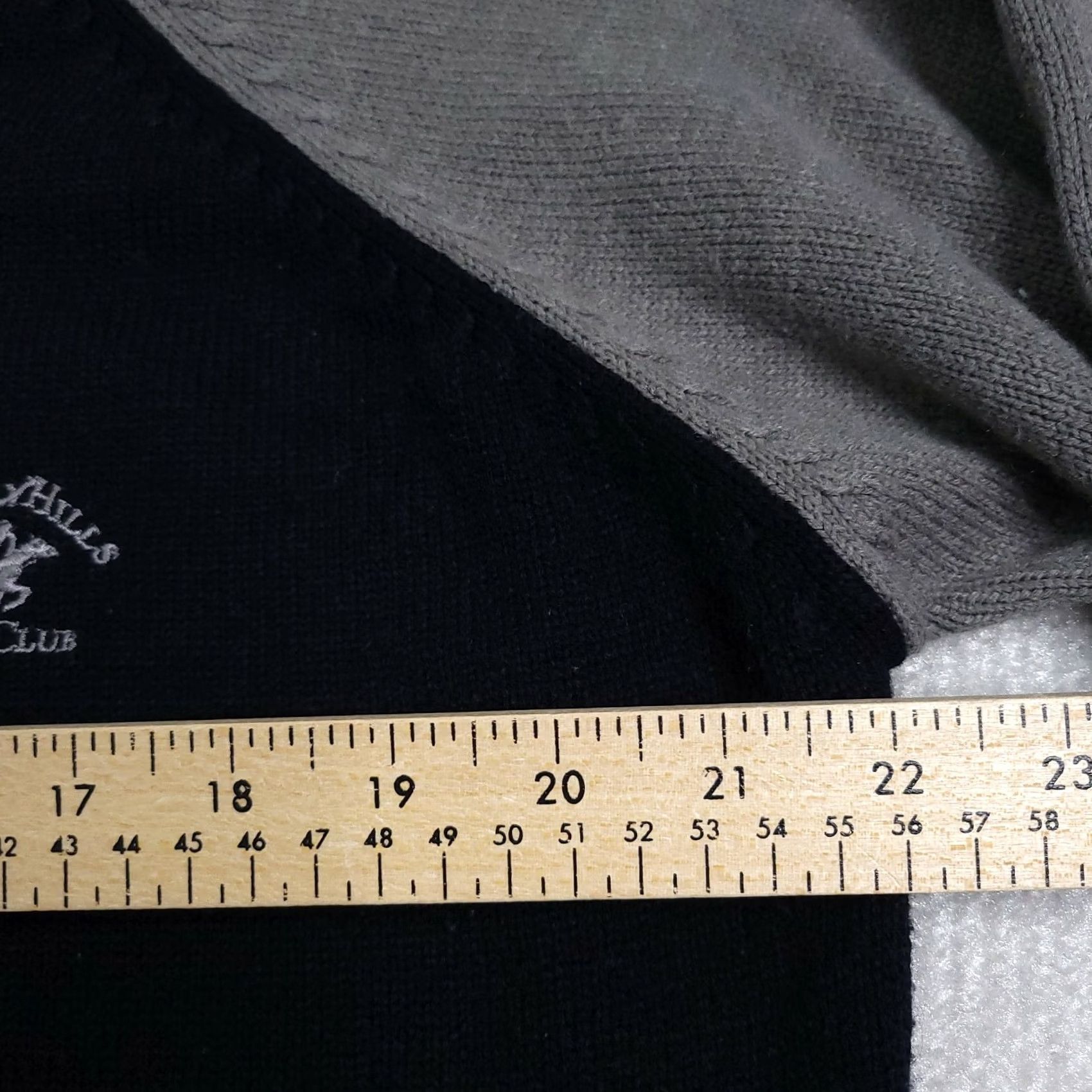Beverly Hills Polo Club VINTAGE Beverly Hills Polo Club V Neck Sweater Men's Medium Black Logo Acrylic PullOver Knit Heavyweight 80s 90s Classic Mens Size US M / EU 48-50 / 2 - 5 Thumbnail
