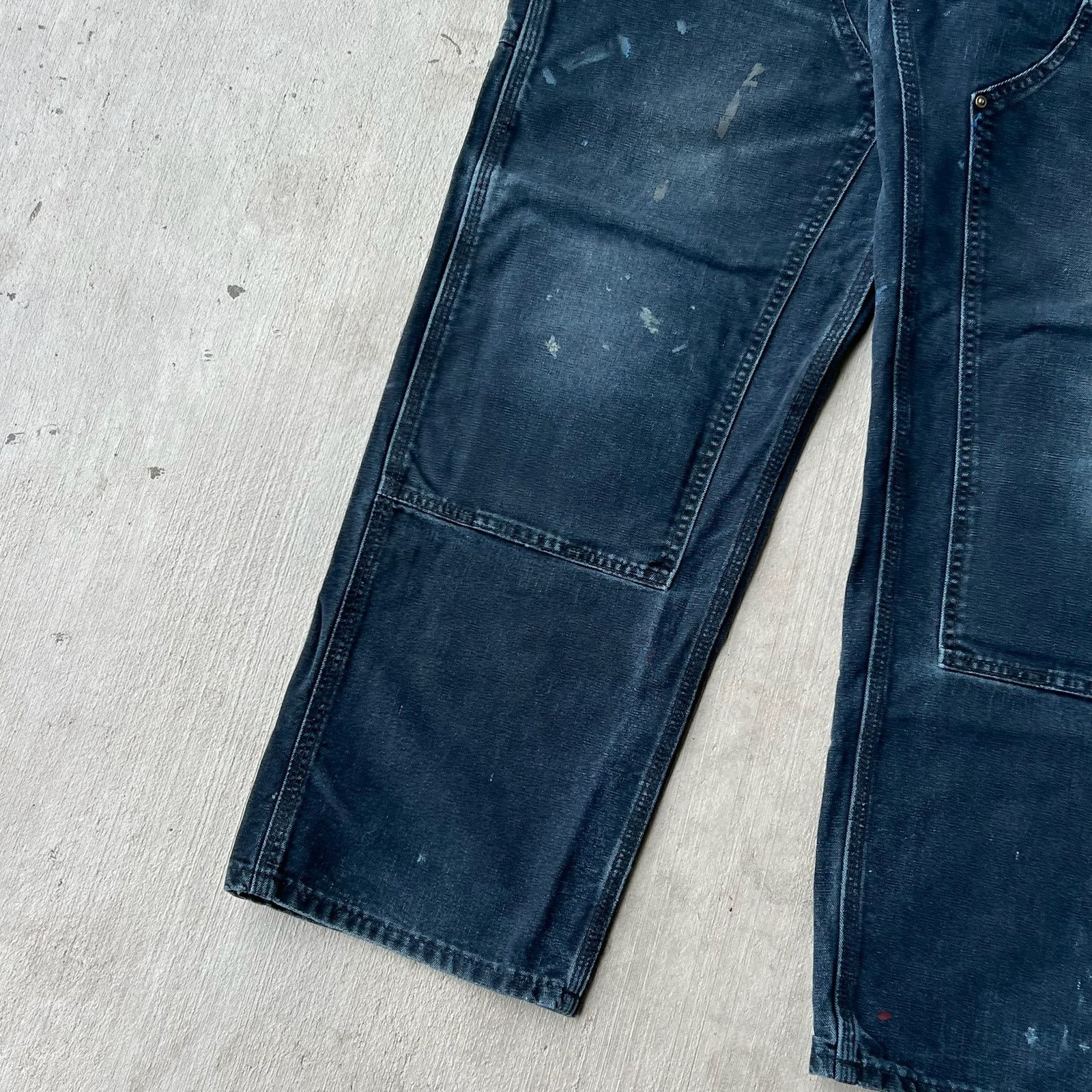 Carhartt × Vintage Carhartt faded black double knee work wear carpenter pants Size US 35 - 8 Thumbnail