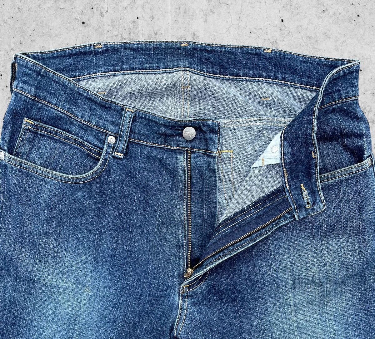Designer × Wrangler 🔥 Wrangler Blue Distressed Denim W34 🔥 Size US 34 / EU 50 - 5 Thumbnail