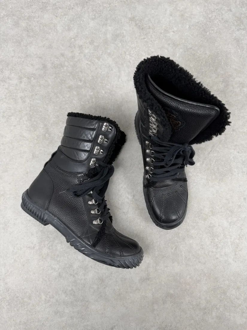 Gucci AW2007 Gucci Black Leather Fur-Lined Boots by Frida Giannini Size US 9.5 / EU 42-43 - 7 Thumbnail