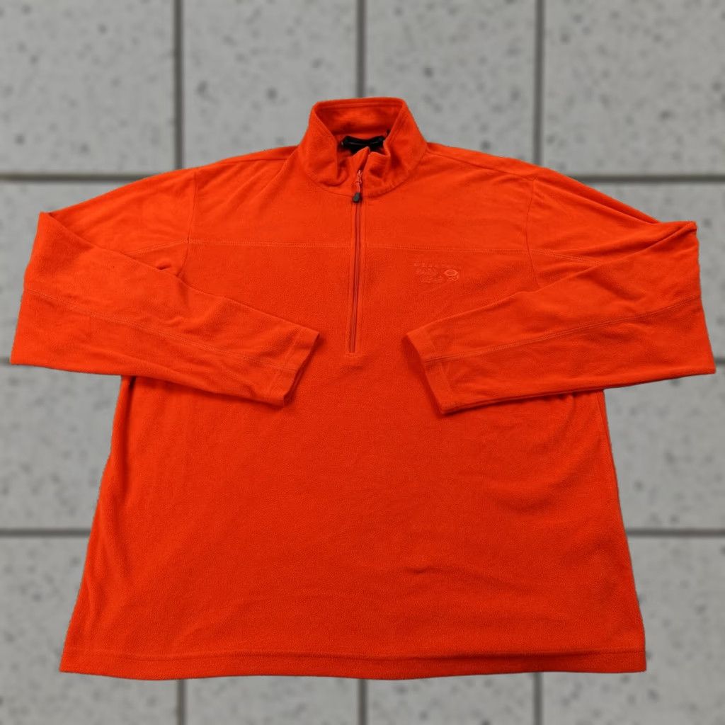 Mountain Hardwear Mountain Hardwear Jacket L Orange Microchill Fleece Pile Zip Sweater Hiking Mens Size US L / EU 52-54 / 3 - 1 Thumbnail