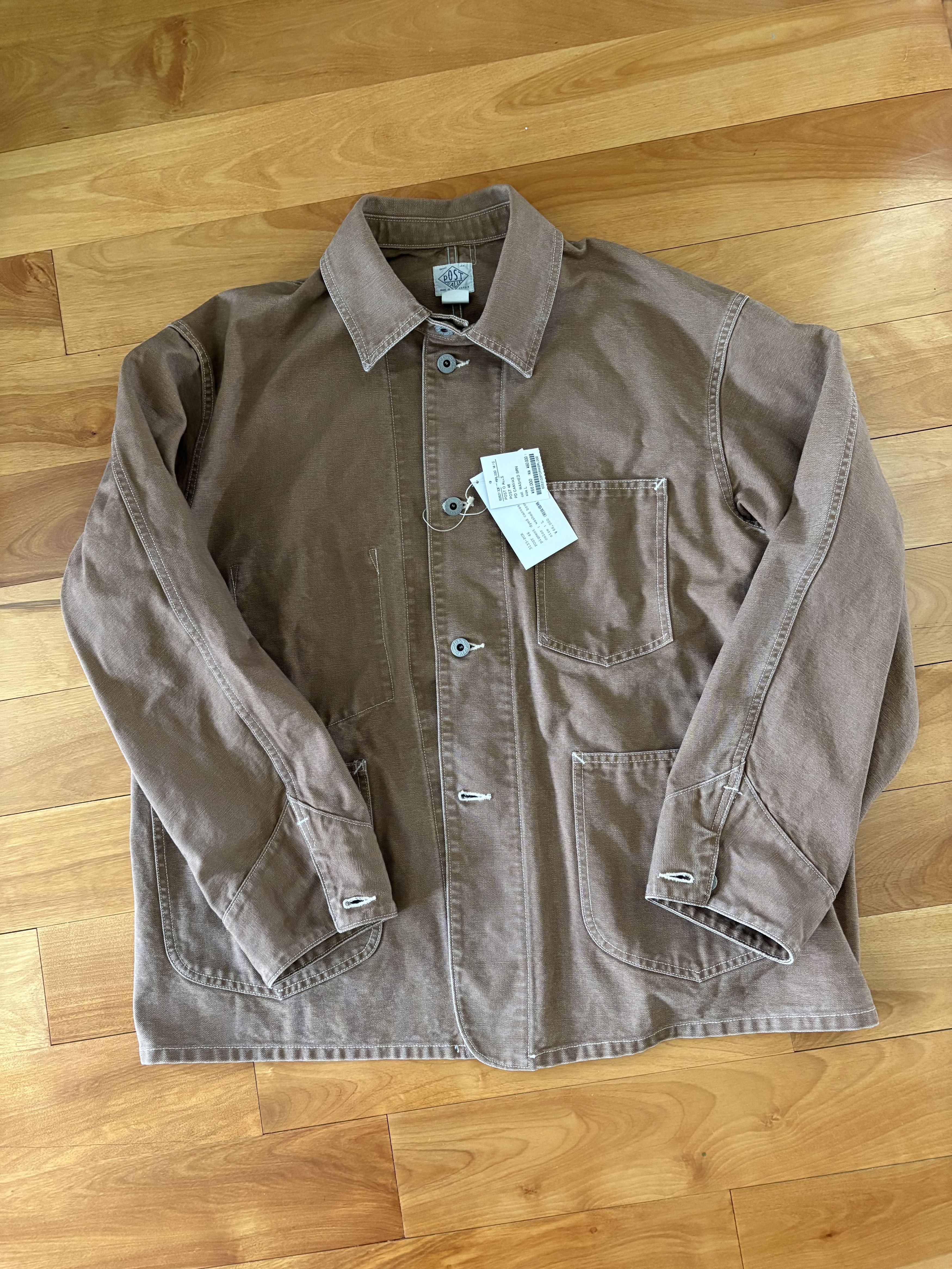 3133PCRPost46 Coverall Pigment Dyed Canvas Washed Brown BNWT