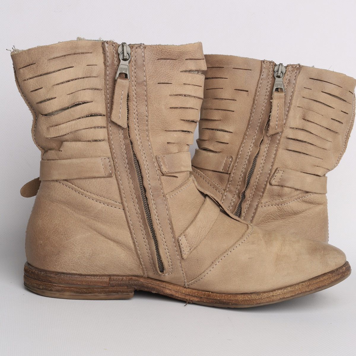 A.S.98 A.S.98 AS98 Airstep Leather Beige High Boots Shoes Size US 11 / IT 41 - 7 Thumbnail