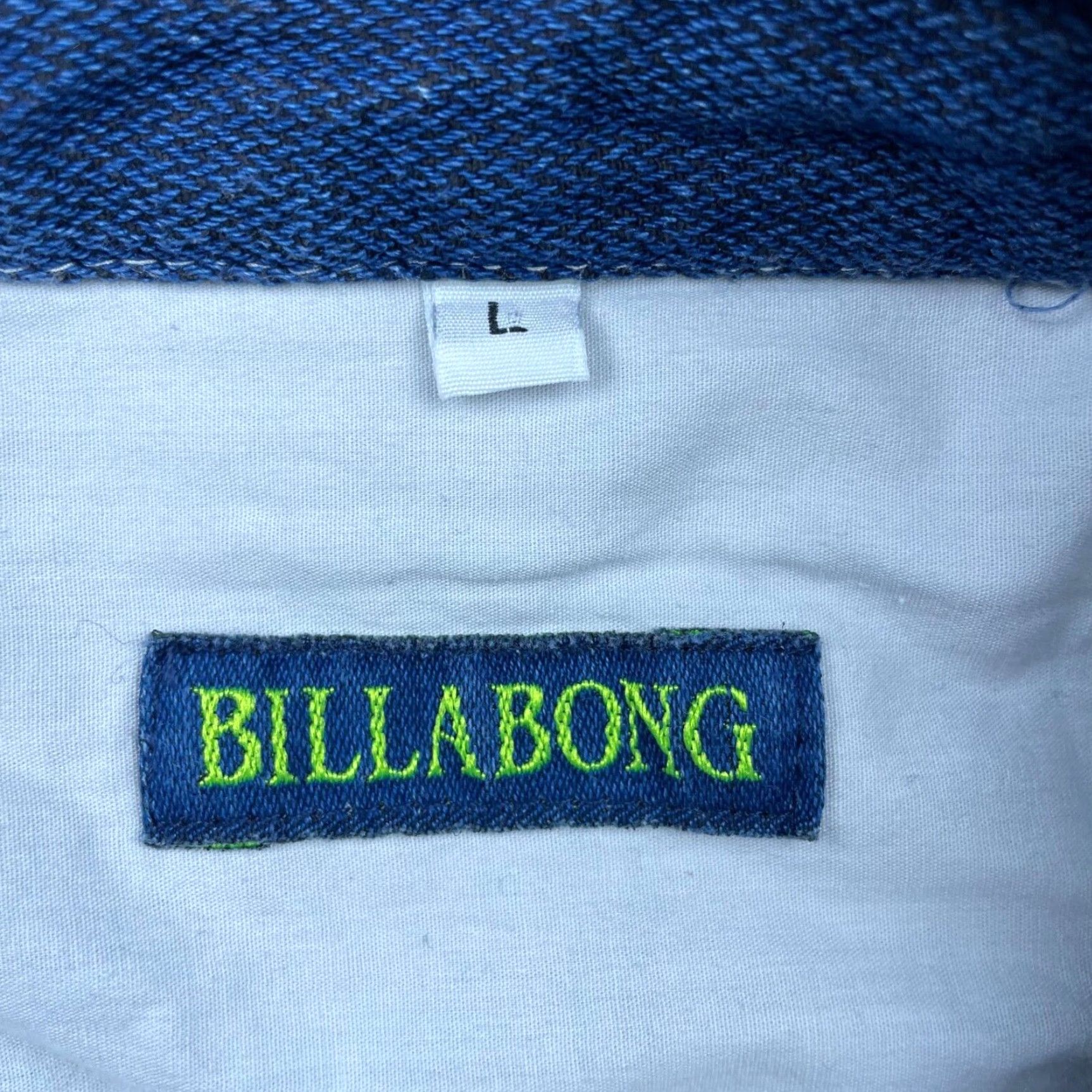 Billabong VINTAGE Billabong Shirt Denim Button-Up L Blue Mens Large Chest Pockets Surfer/Skater Long Sleeve Cotton Regular Brand Billabong Ships 90s Size US L / EU 52-54 / 3 - 3 Thumbnail
