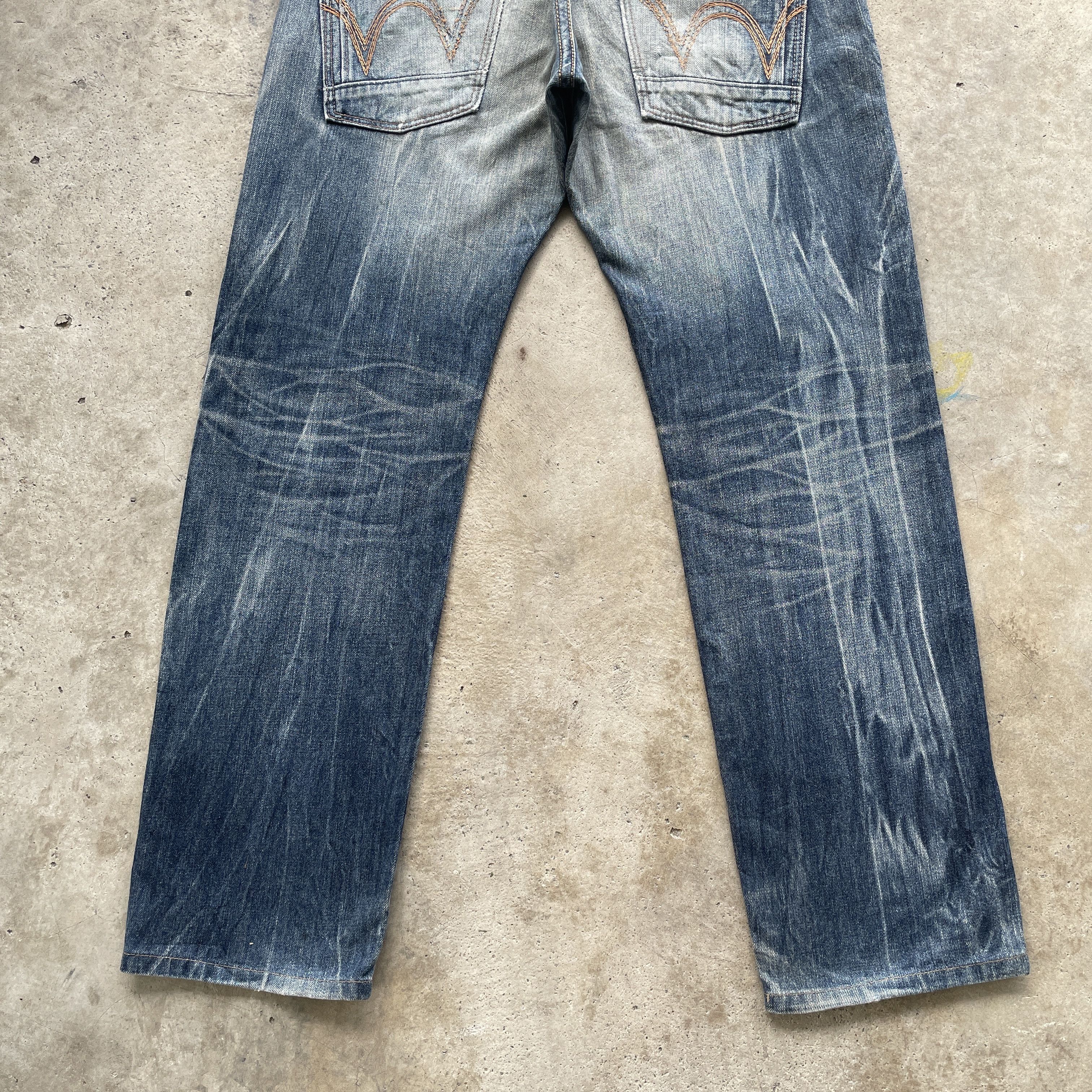 Edwin VINTAGE EDWIN FADED JEANS DISTRESSED DENIM PANTS W34x31.5 Size US 34 / EU 50 - 11 Thumbnail
