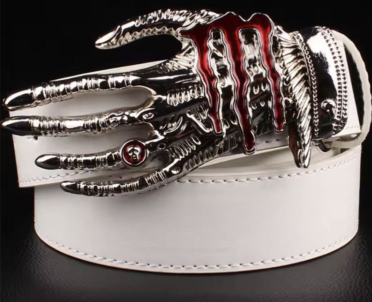 Japanese Brand 125 cm Skeleton Hand Pu Leather Belt Size ONE SIZE - 1 Thumbnail