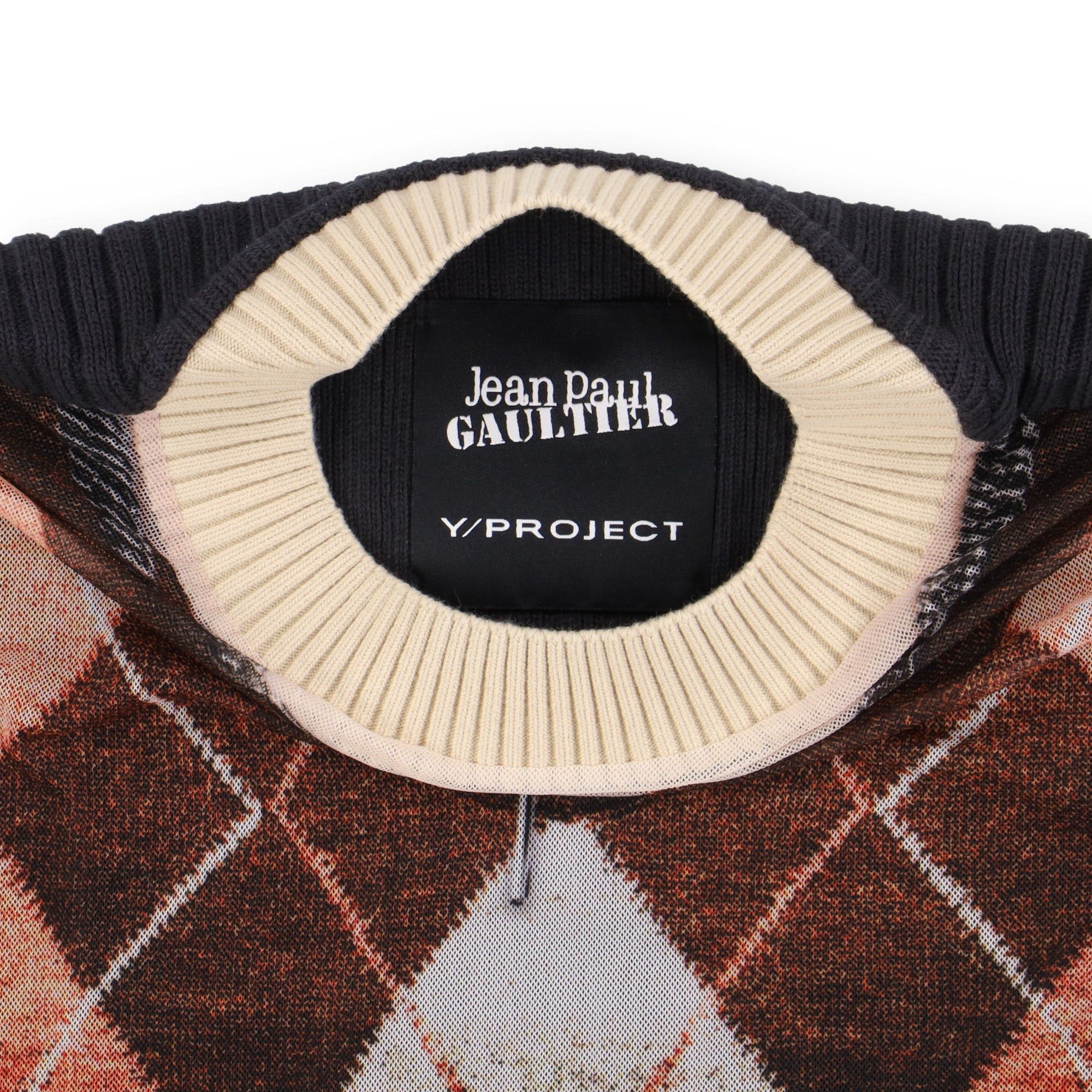 Jean Paul Gaultier × Y/Project Argyle Trompe L'oeil Sleeveless Sweater Size XS / US 0-2 / IT 36-38 - 2 Thumbnail