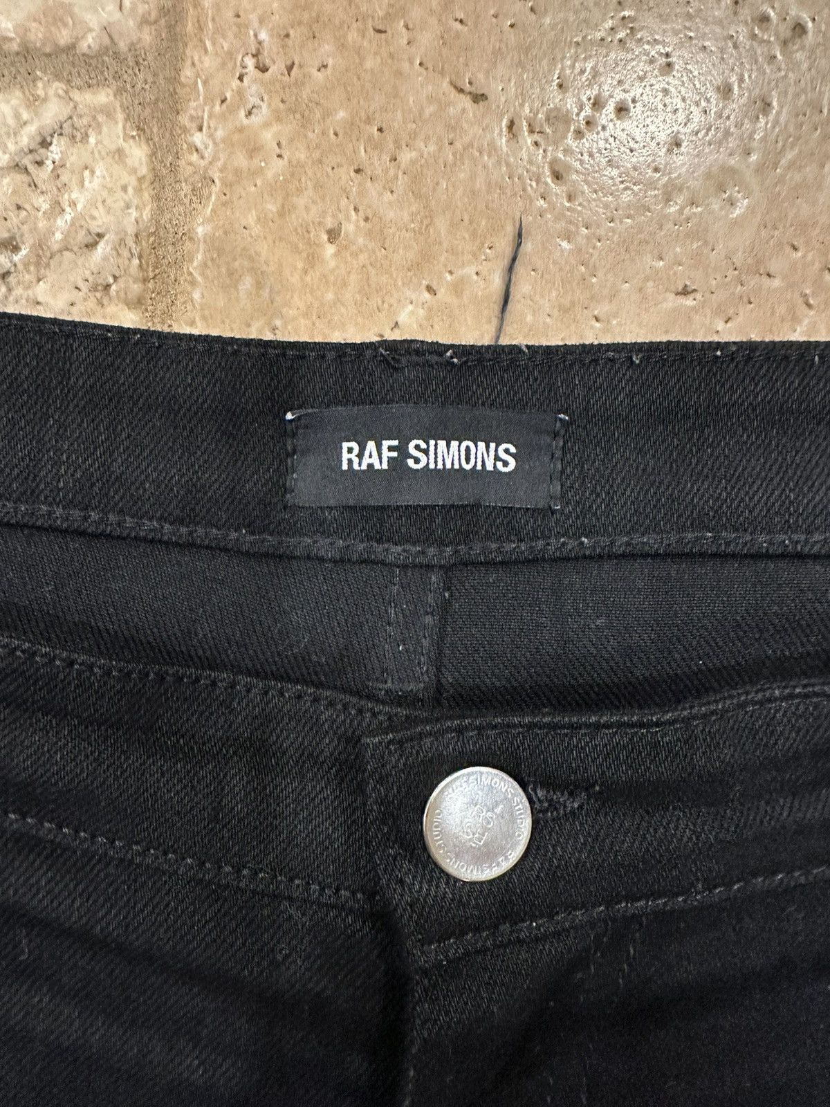 Raf Simons Raf Simmons SS19 Modello TR NSF RM RS Black Denim Red Stripe Size US 34 / EU 50 - 7 Thumbnail