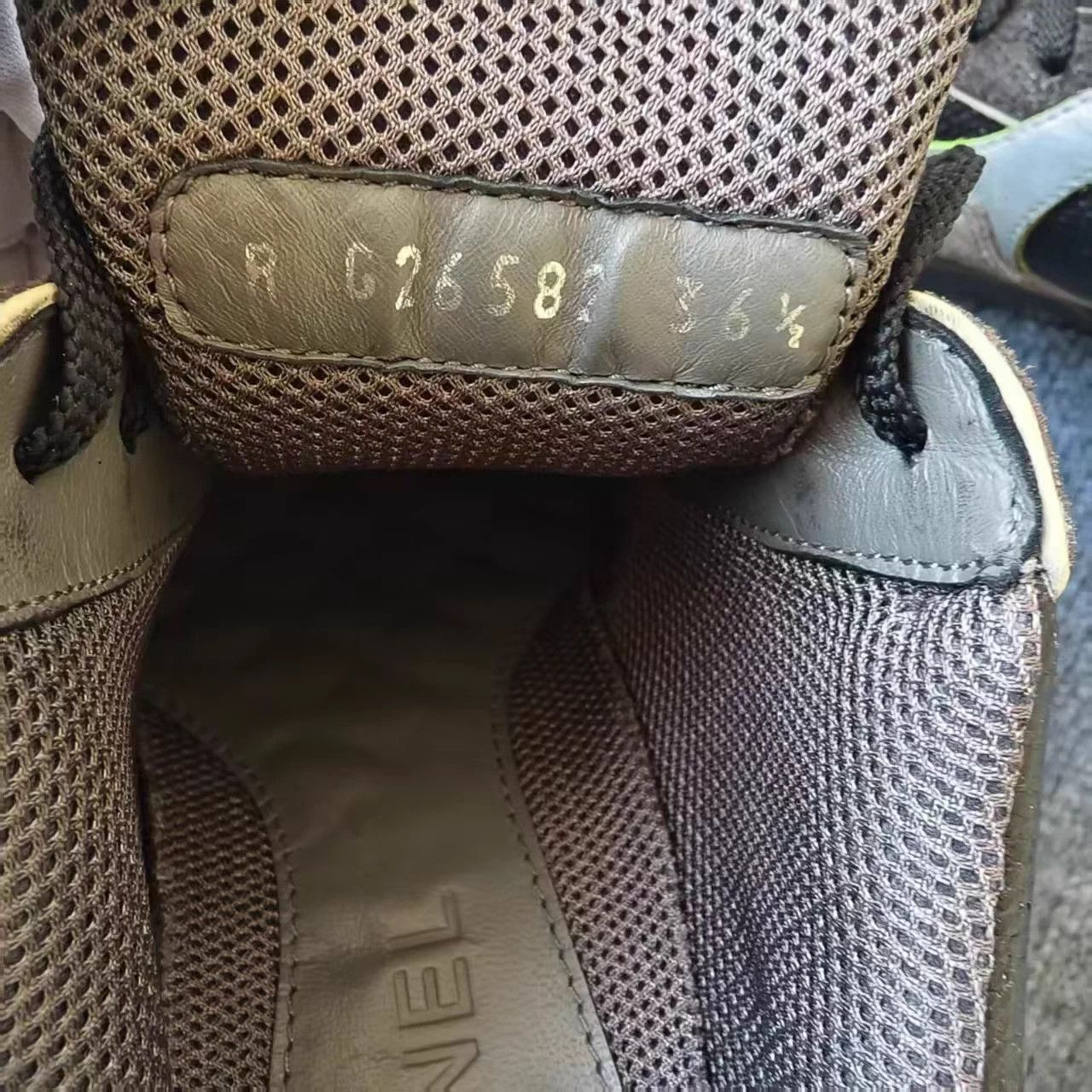 Chanel Chanel Classic CC Logo Black & Gray Sneakers Size US 5.5 / IT 35.5 - 7 Thumbnail
