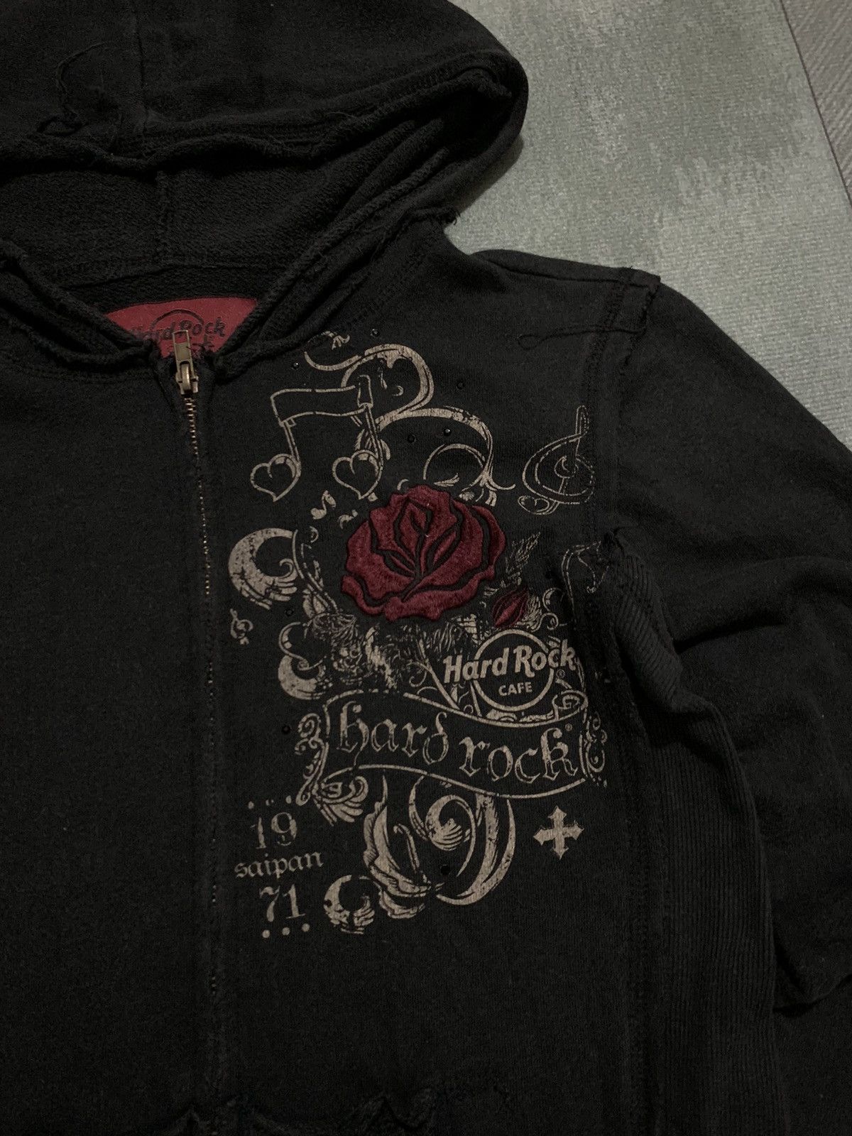 Hard Rock Cafe Y2K Hard Rock Cafe Saipan Ed Hardy Style Full Zip Hoodie Size S / US 4 / IT 40 - 2 Thumbnail