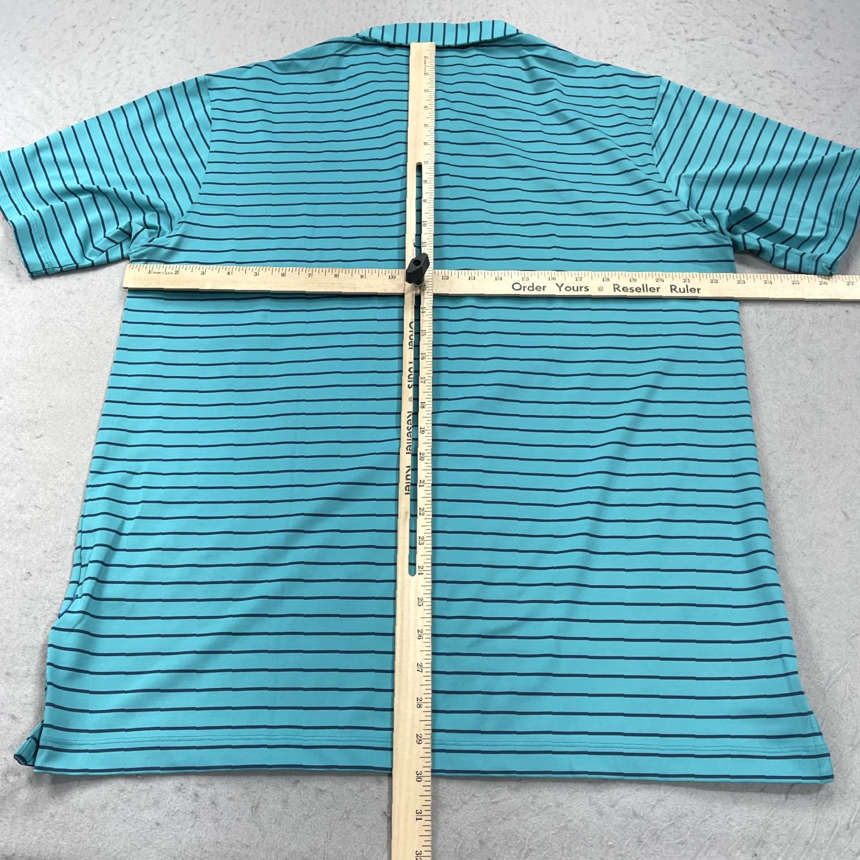 Vintage Devereux Polo Shirt Mens L Blue Striped Golf Performance All Seasons Easy Care Logo Vintage: No Course Logos Size US L / EU 52-54 / 3 - 6 Thumbnail