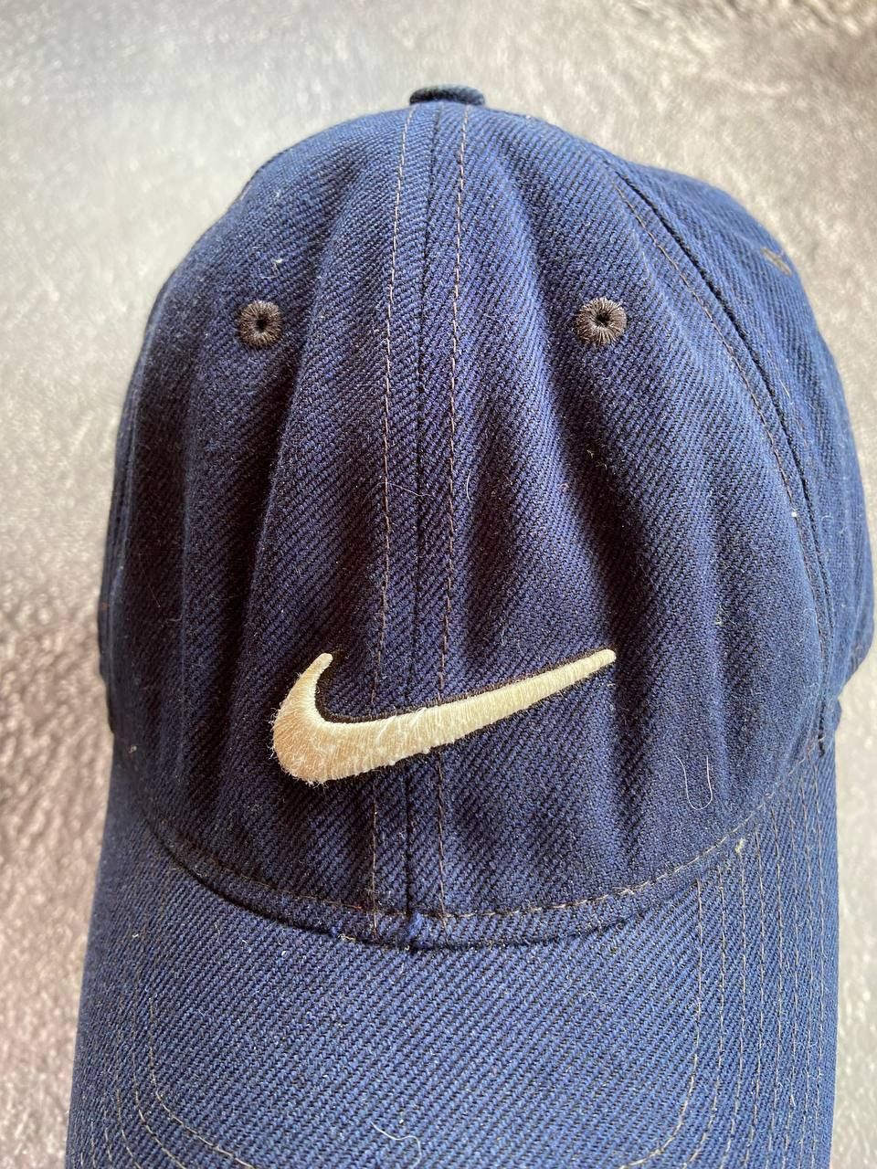 Vintage Vintage Nike big swoosh Y2K denim cap Size ONE SIZE - 2 Thumbnail