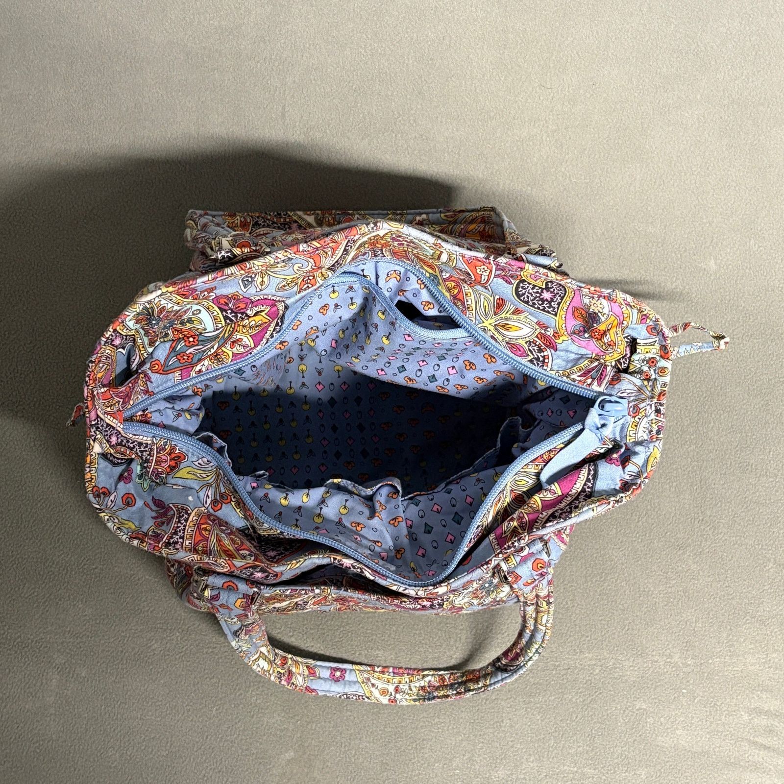 Vera Bradley VERA BRADLEY Glenna Satchel Provence Paisley in Cotton Blue Size ONE SIZE - 6 Thumbnail