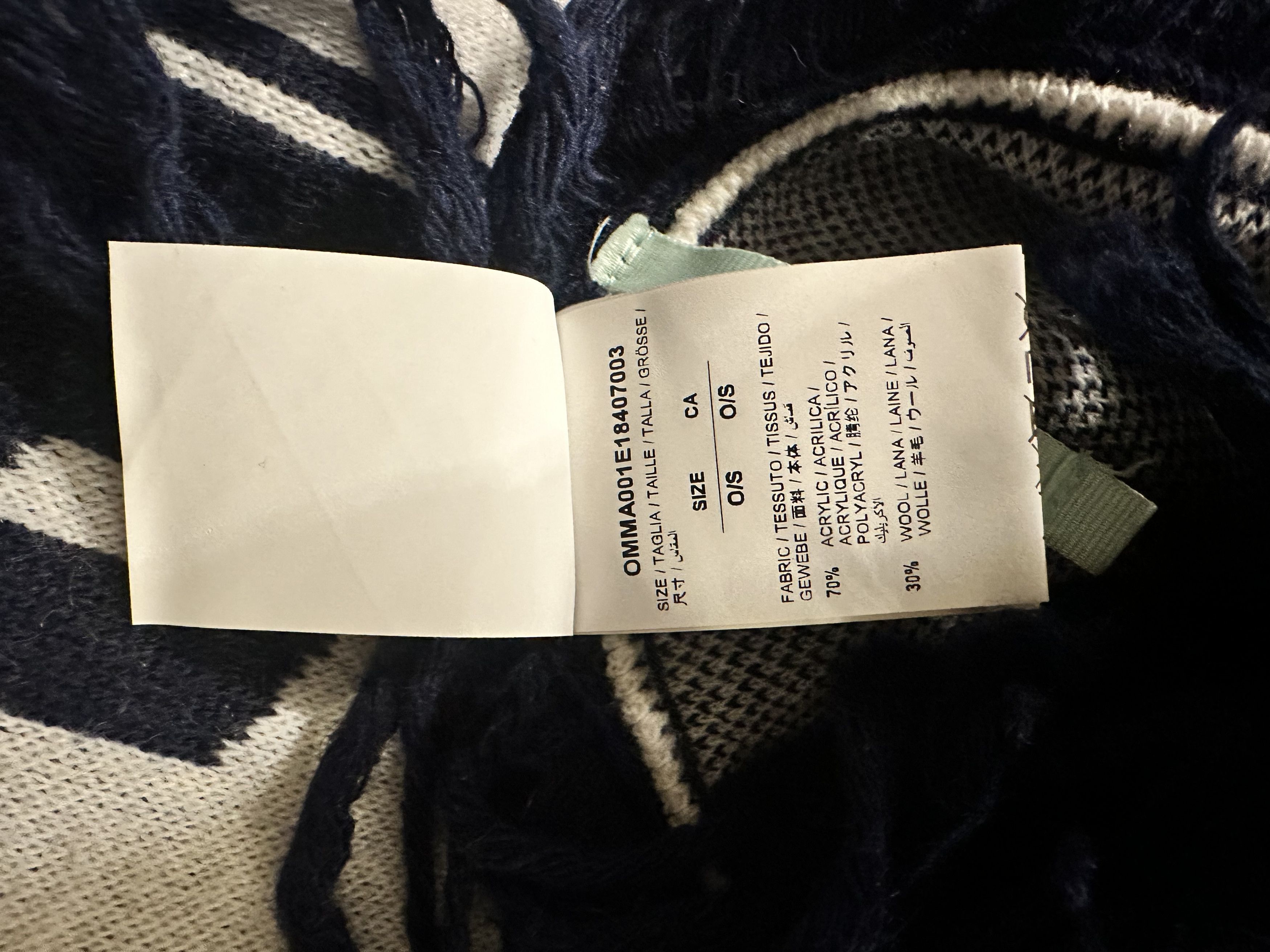 Off-White Off White gray and dark blue thick scarf Size ONE SIZE - 4 Thumbnail