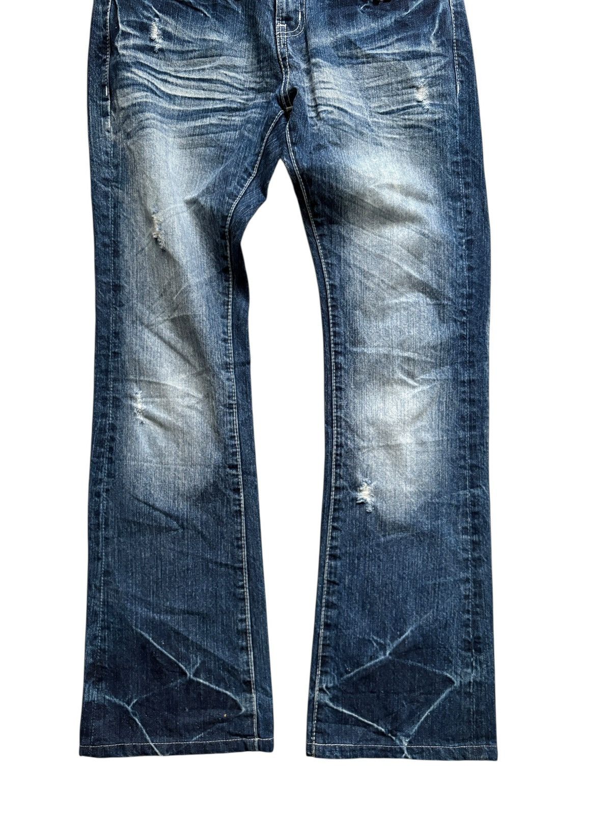 Japanese Brand Vintage Cavaria mudwash studded flared distressed jeans Size US 30 / EU 46 - 3 Thumbnail