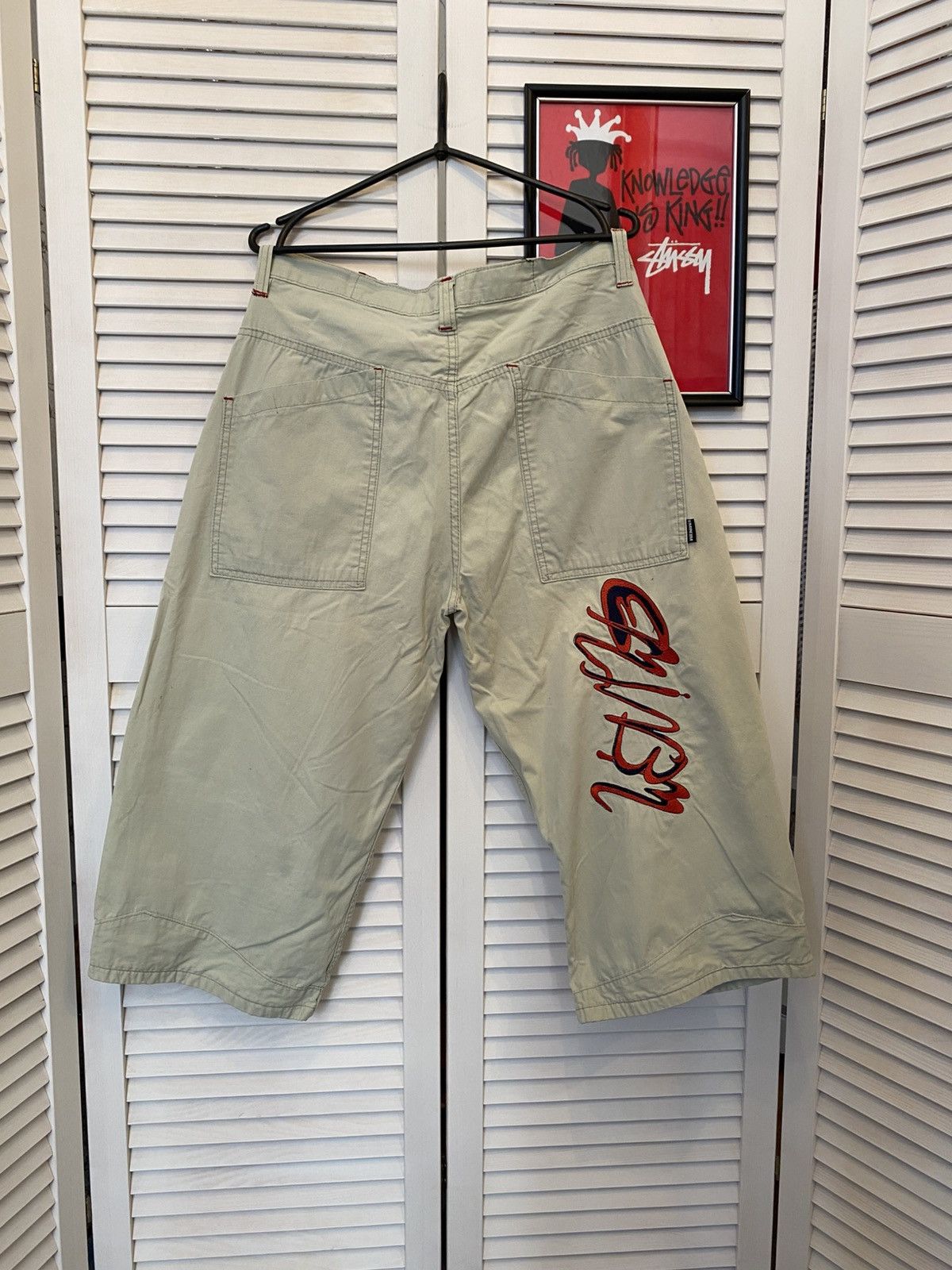 Eminem Vintage Cropped Pants Rap EMINEM Knit Logo Pocket Retro 2s Size US 34 / EU 50 - 7 Thumbnail