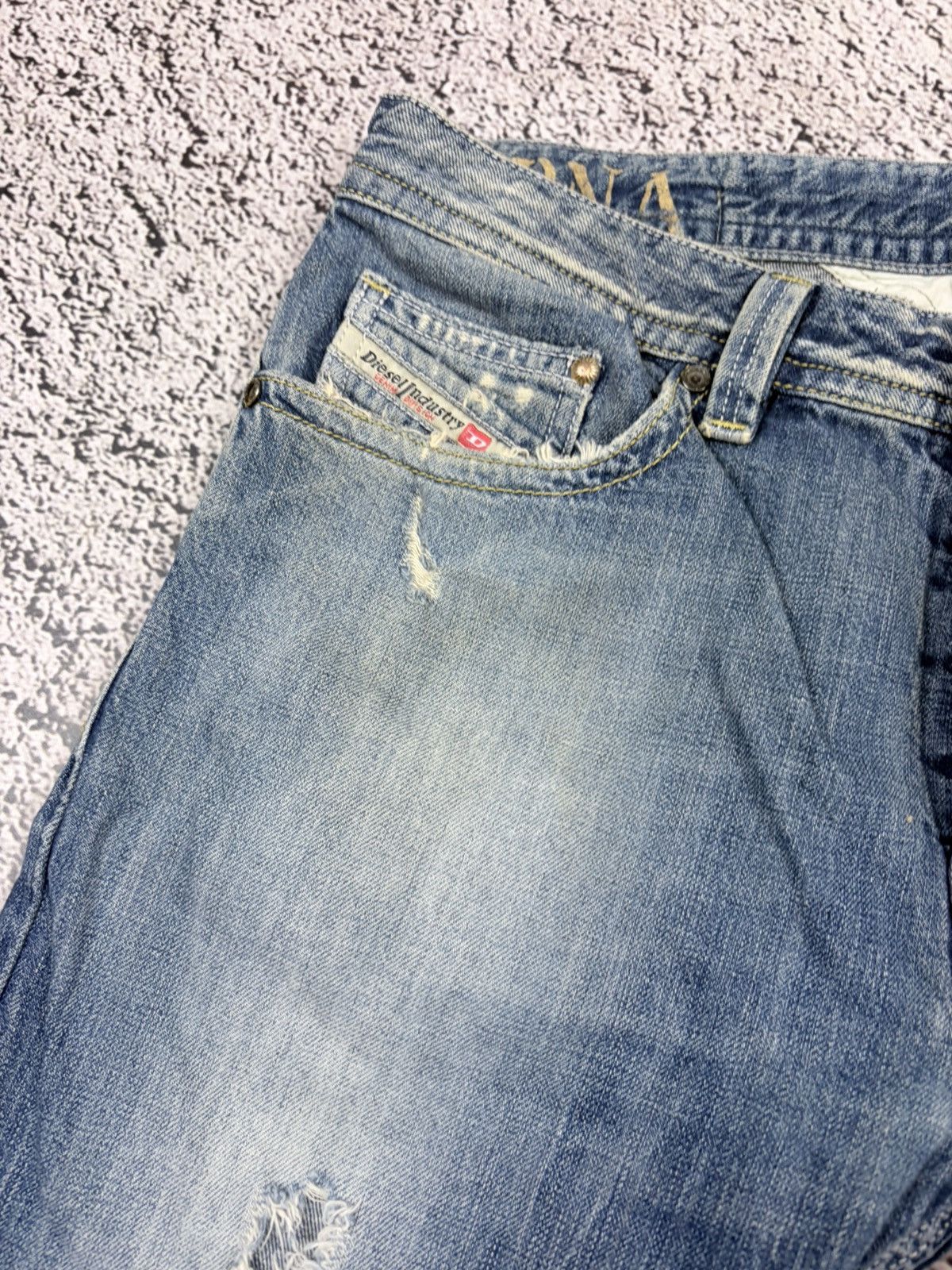 Diesel Diesel Thavar 008QL Distressed DNA Slim Skinny Jeans 31x32 Size US 31 - 8 Thumbnail
