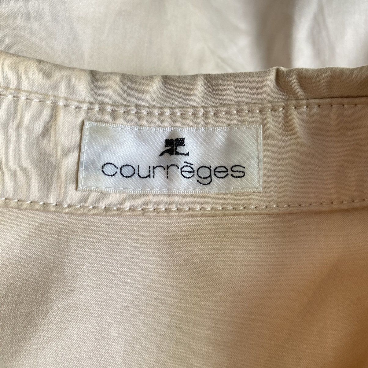Courreges Courreges Gold Collared Fitted Shirt Size L / US 10 / IT 46 - 22 Thumbnail