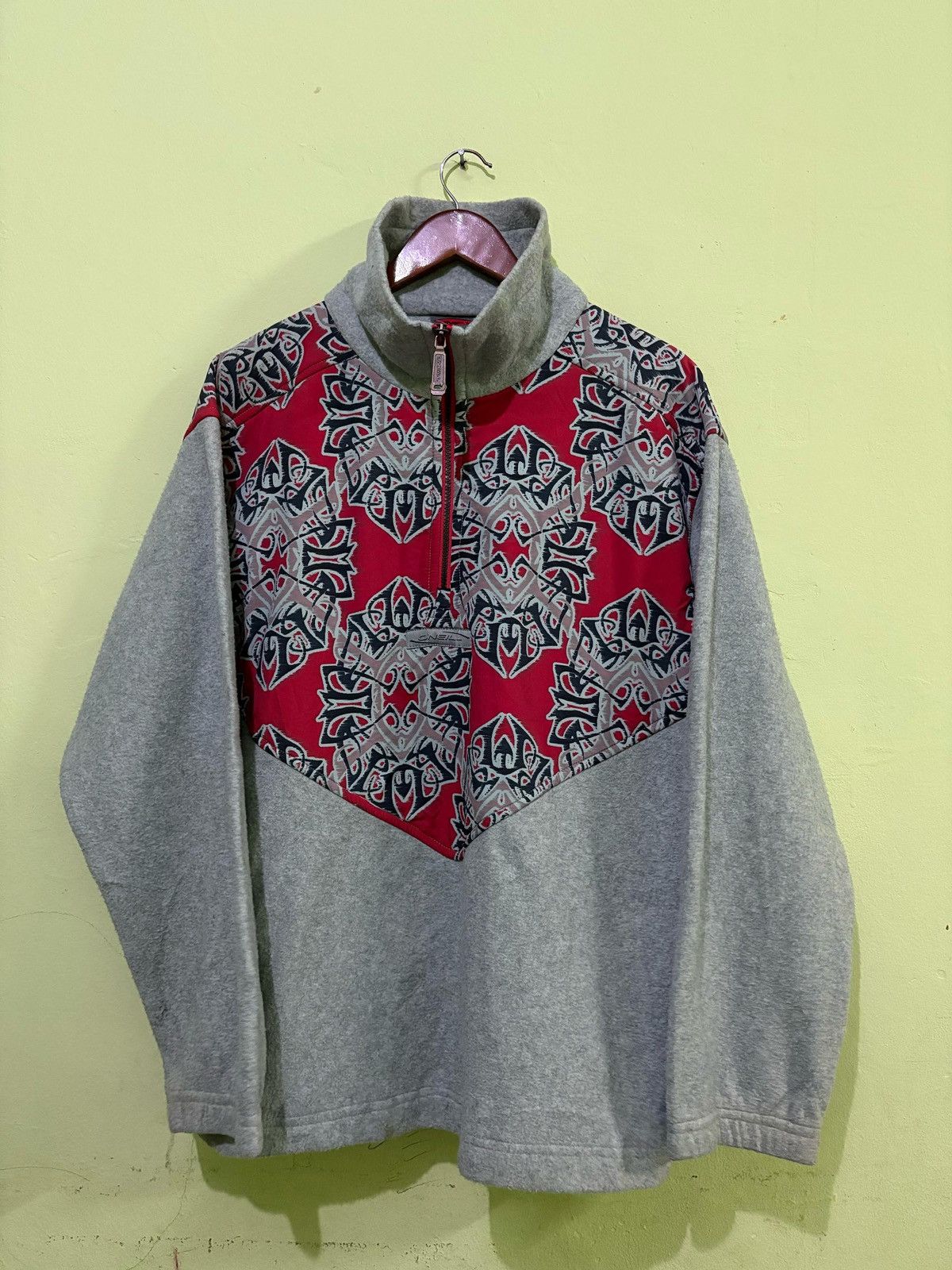 O'Neill Oniell Fleece Sweatshirt Half Zipper Art Design Size US M / EU 48-50 / 2 - 1 Thumbnail