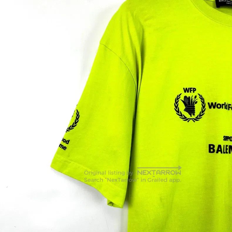 Balenciaga Balenciaga Neon Green Wheat Spike Short Sleeve T-Shirt Size US M / EU 48-50 / 2 - 5 Thumbnail