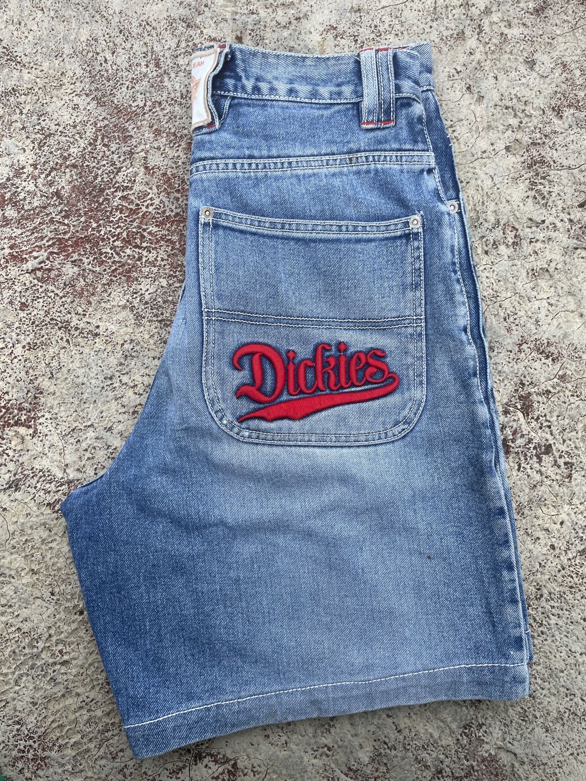 Dickies Rare 90s Dickies Jorts Pants Embroidery Vintage Denim Short Size US 30 / EU 46 - 4 Thumbnail
