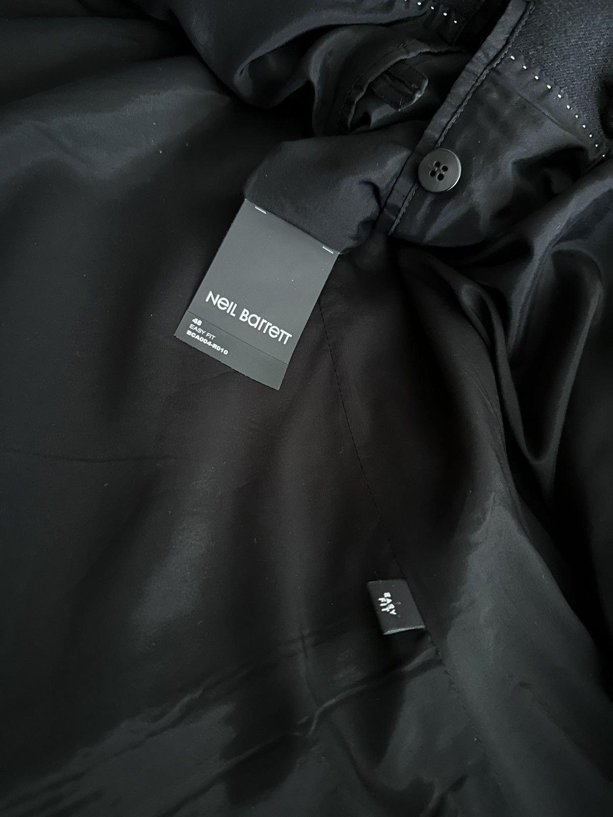 Neil Barrett Minimalist Double-Breasted Coat Black Medium Size US M / EU 48-50 / 2 - 10 Thumbnail